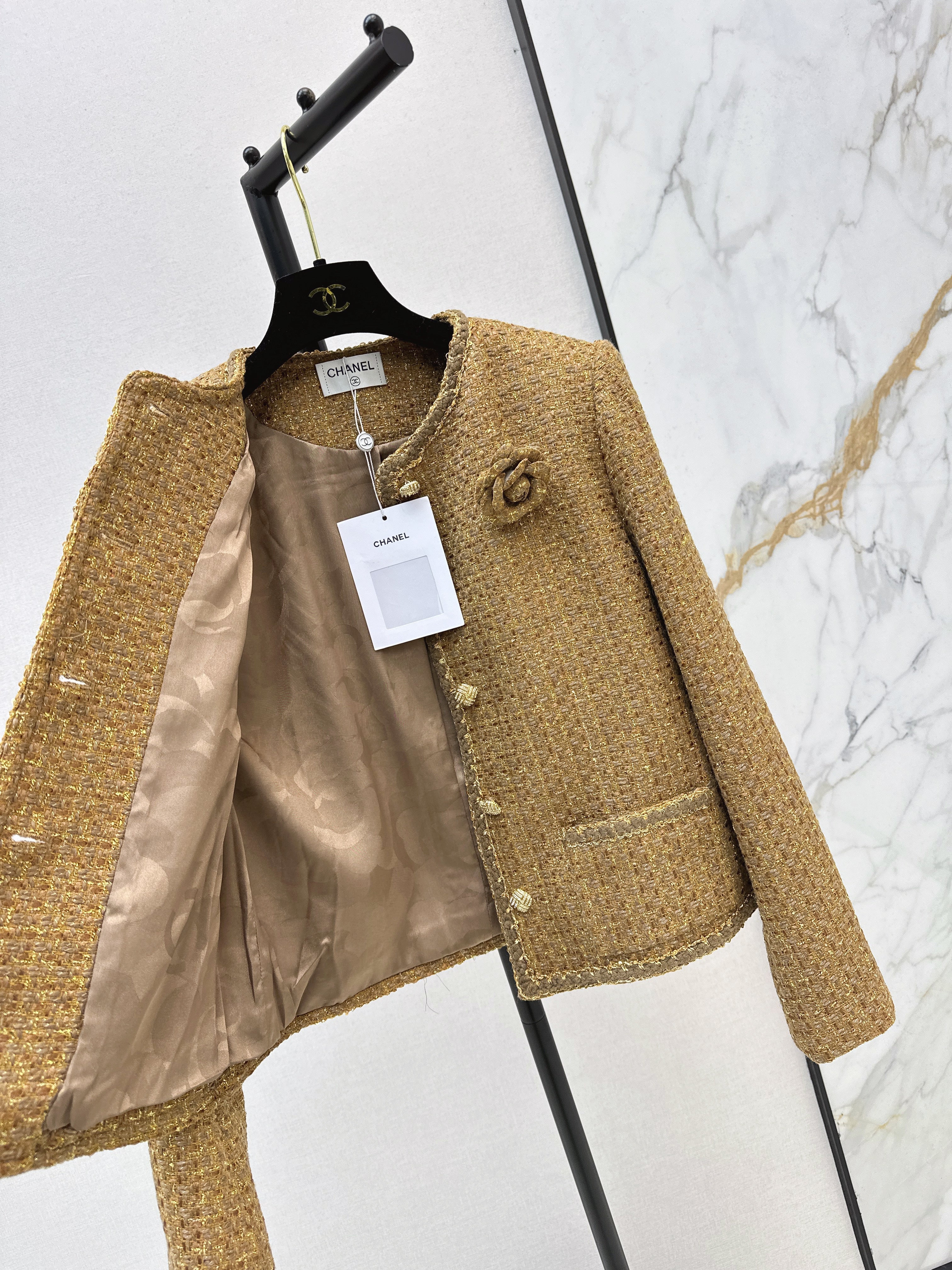 Chan 26ss woven tweed jacket