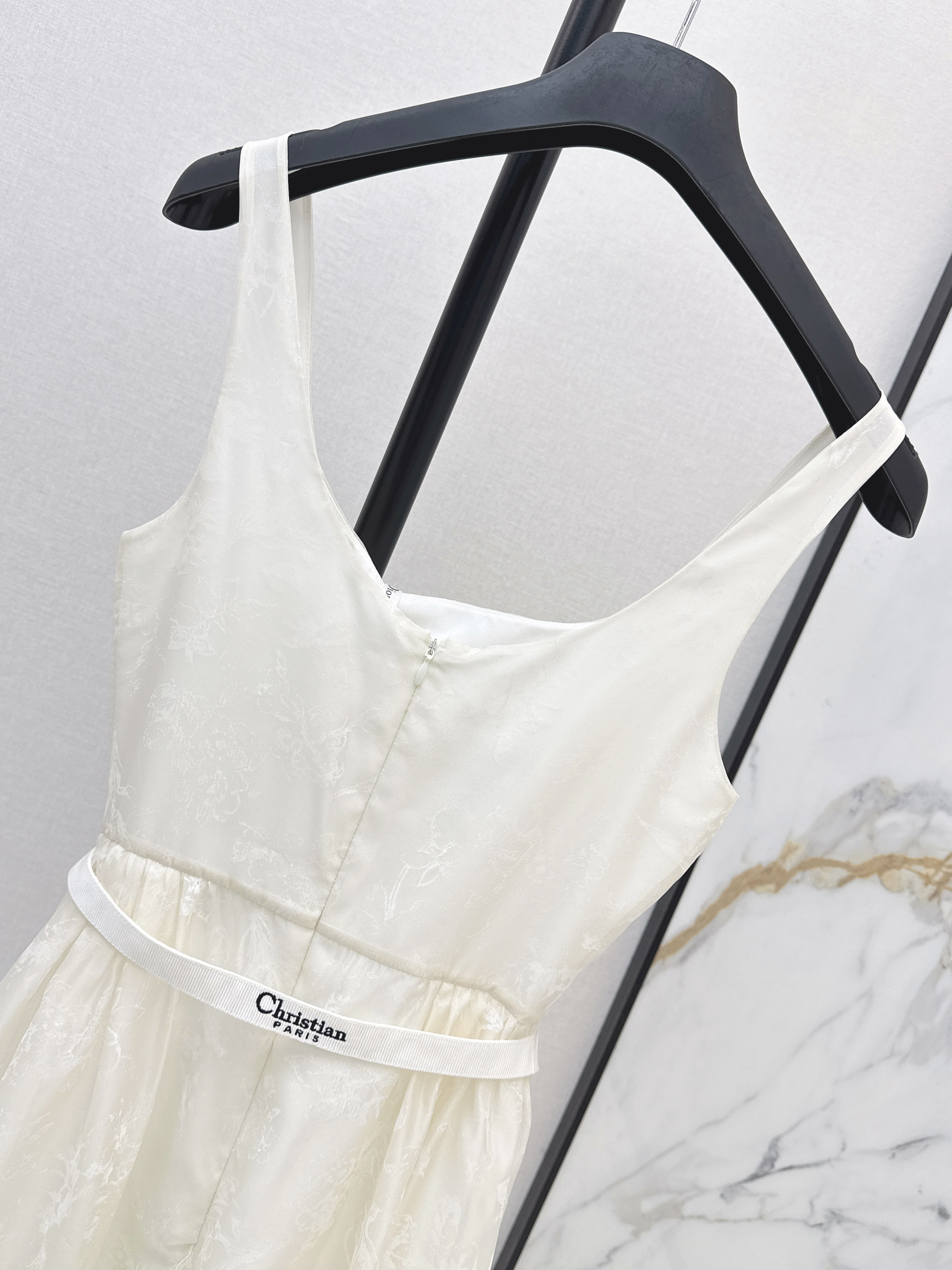 CD 26ss jacquard slip silk dress