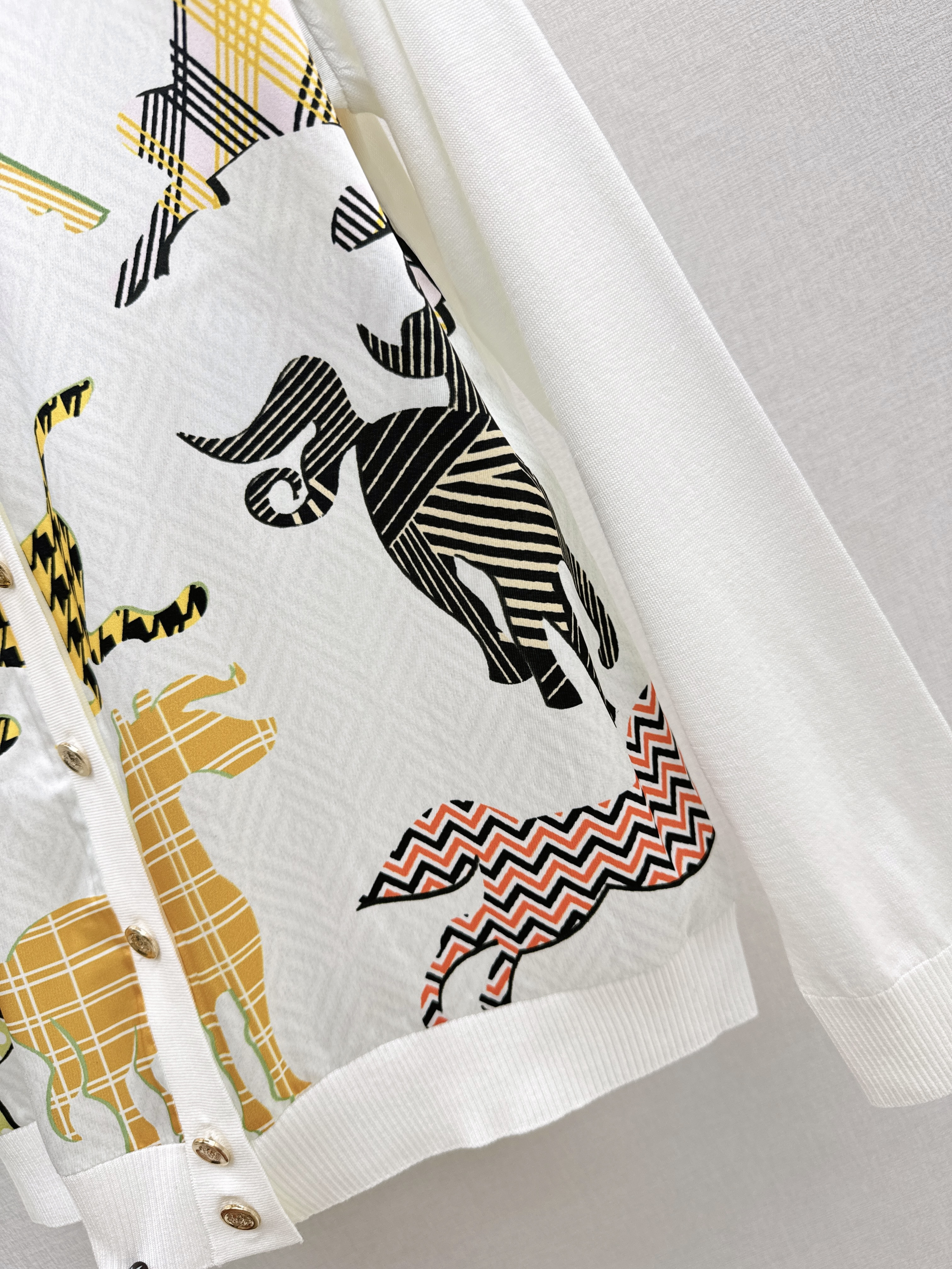 Her 26ss print knit cardigan