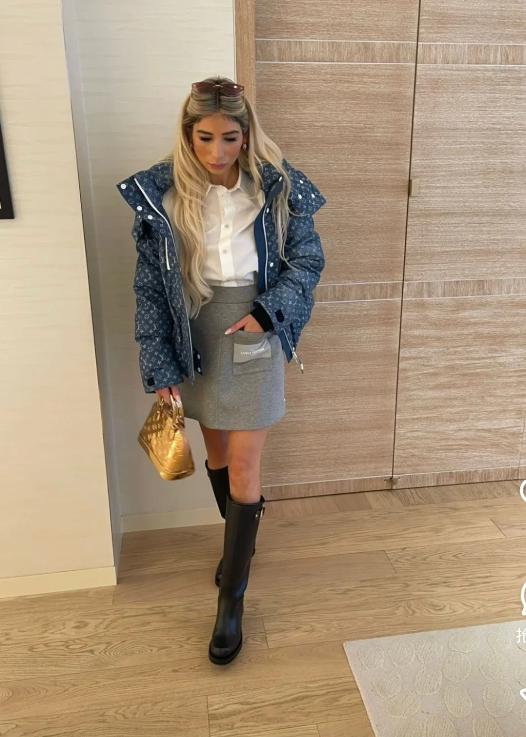 Louis 25fw denim down jacket