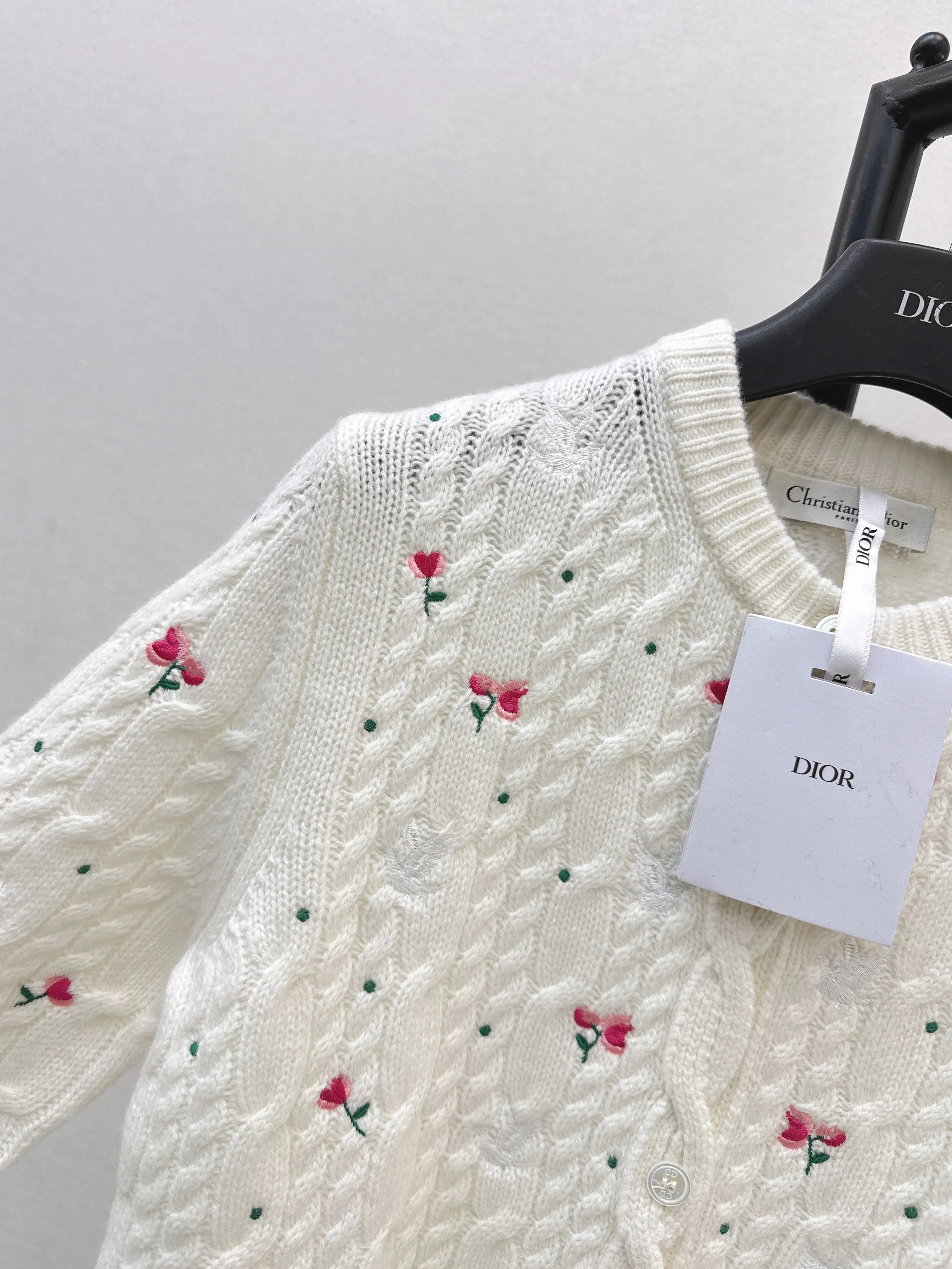 CD 26ss embroidery knitted cardigan