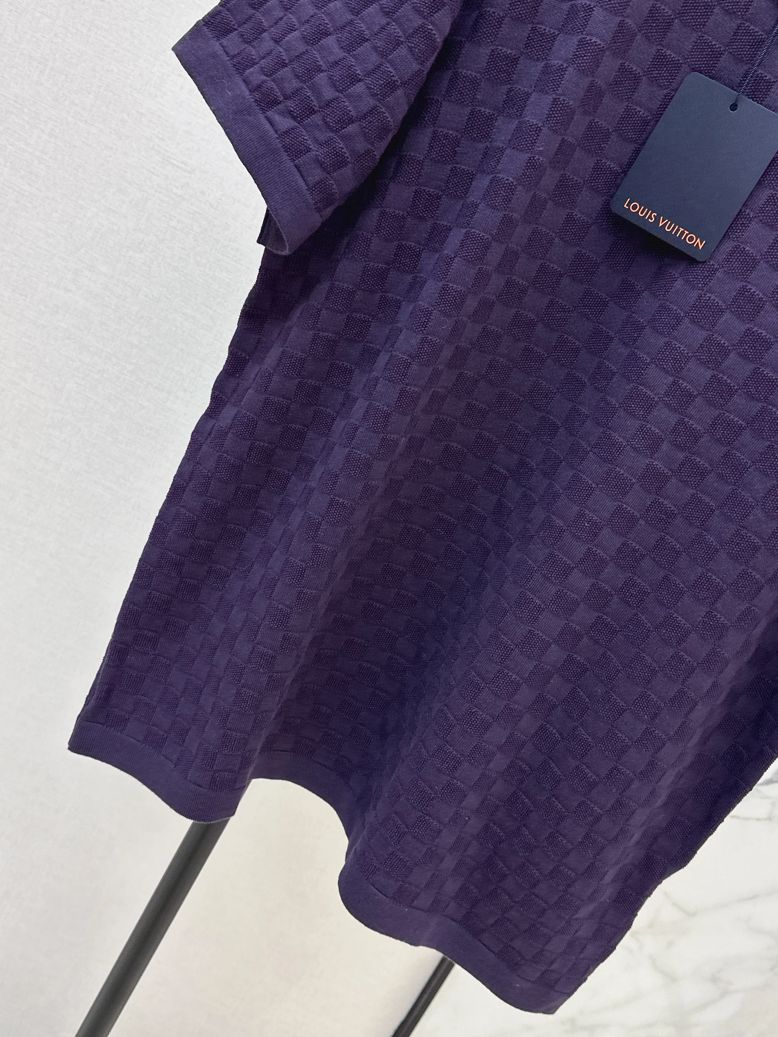 Louis 26ss check embroidery t-shirts