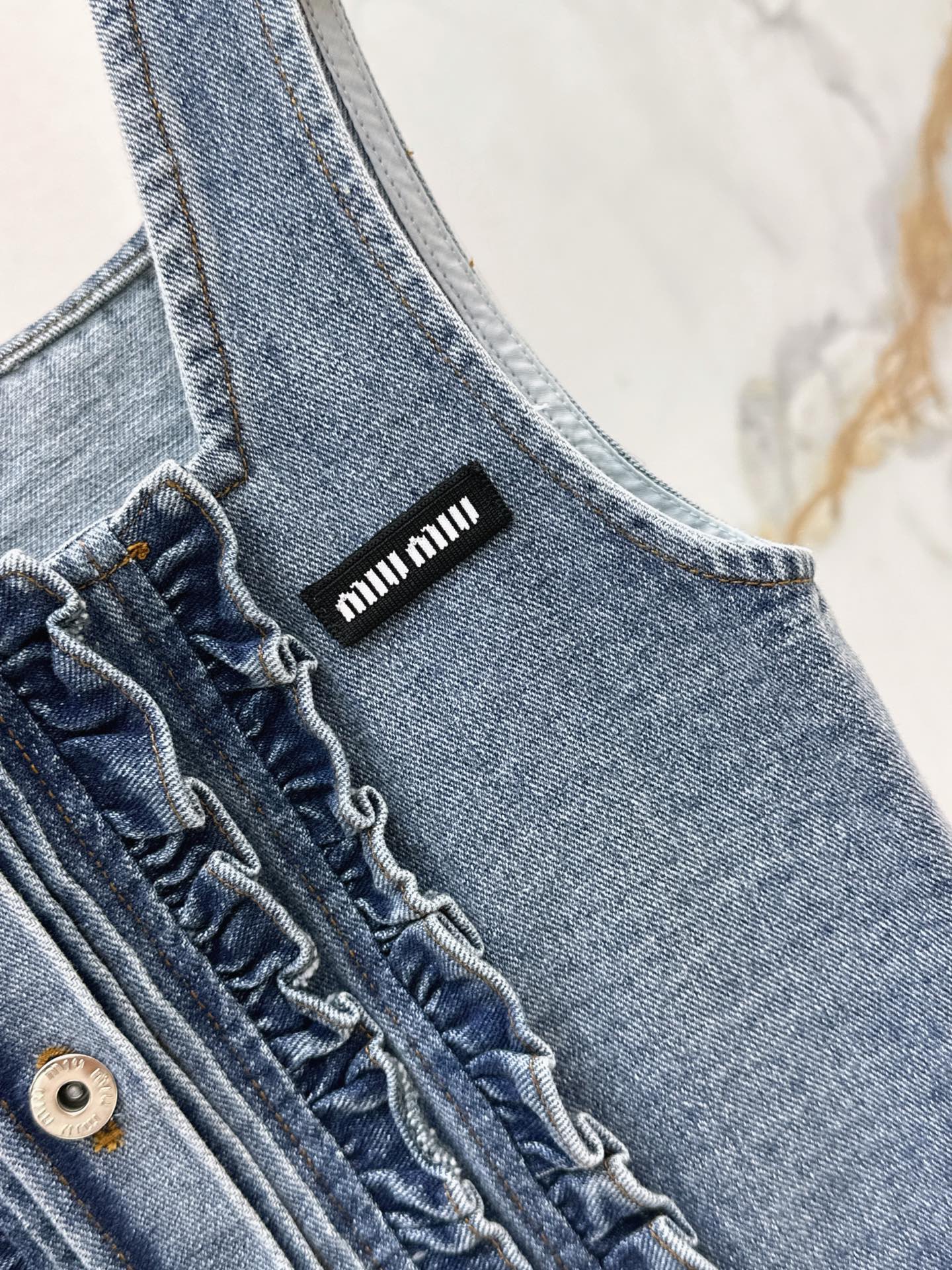 Miu 26ss denim camisole