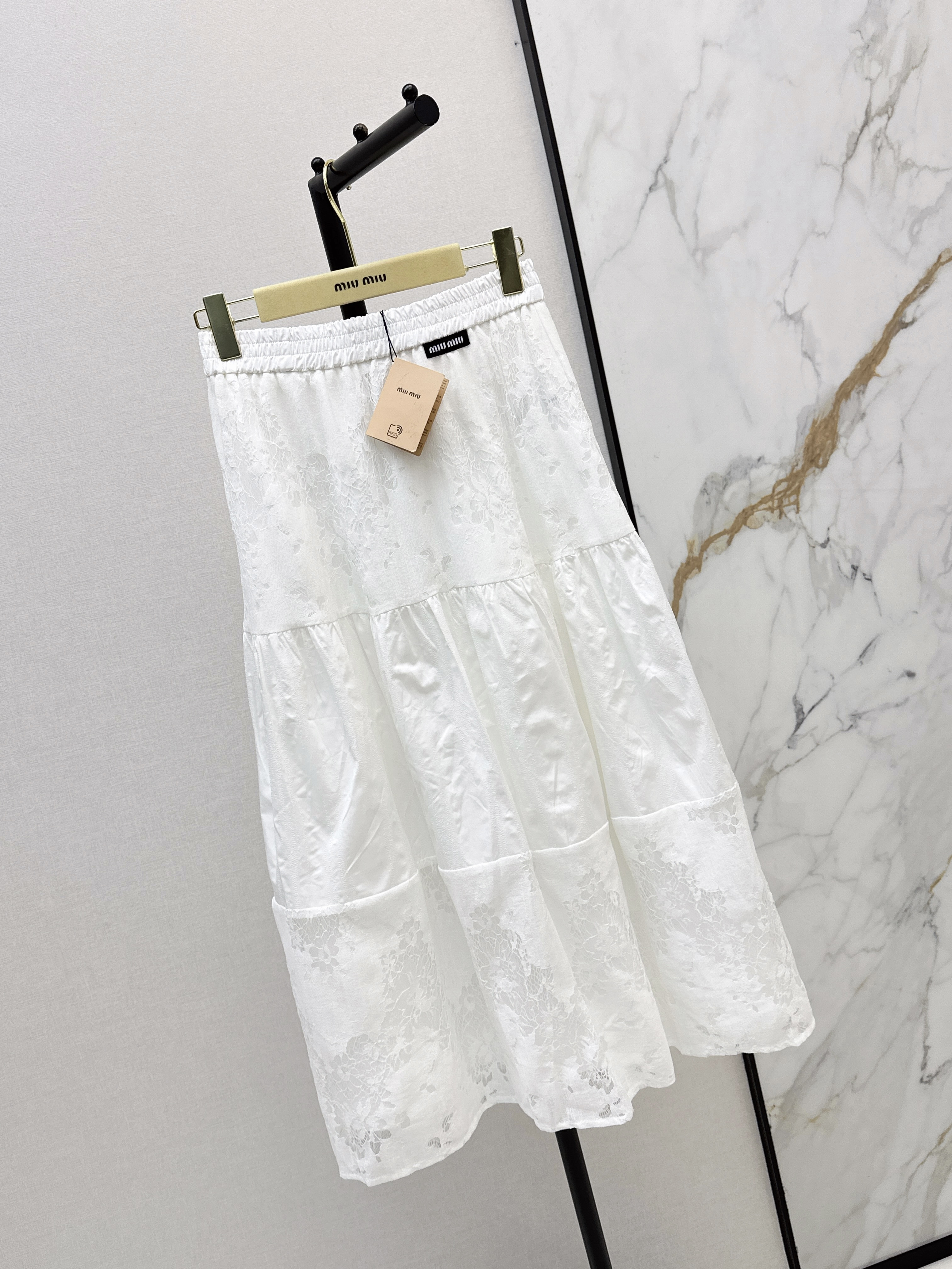 Miu 26ss lace jacquard skirt