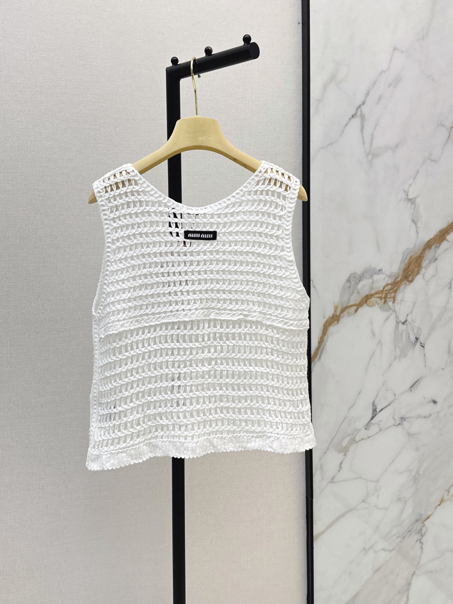 Miu 26ss crochet vest