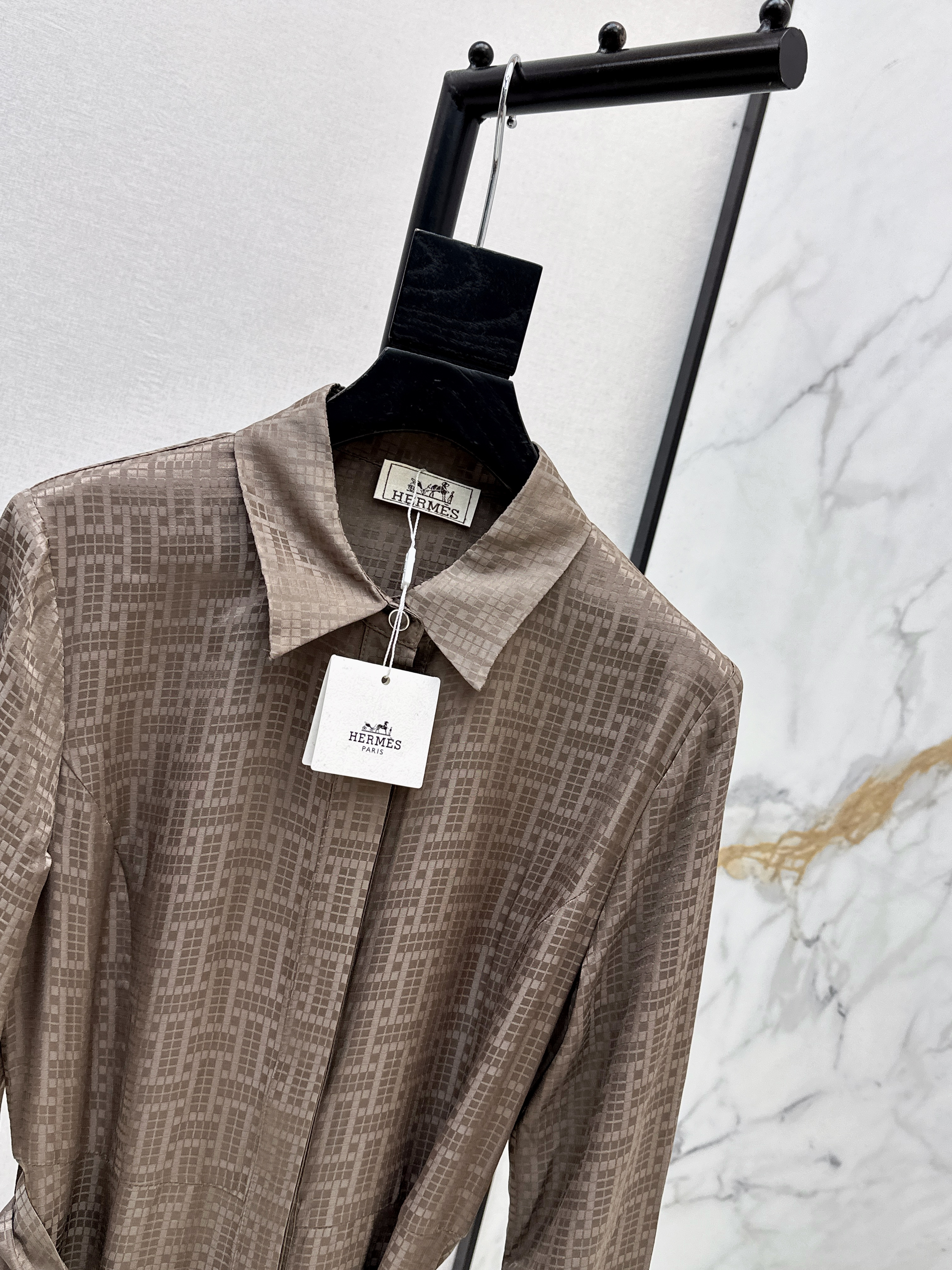 Her 26ss jacquard silk dress