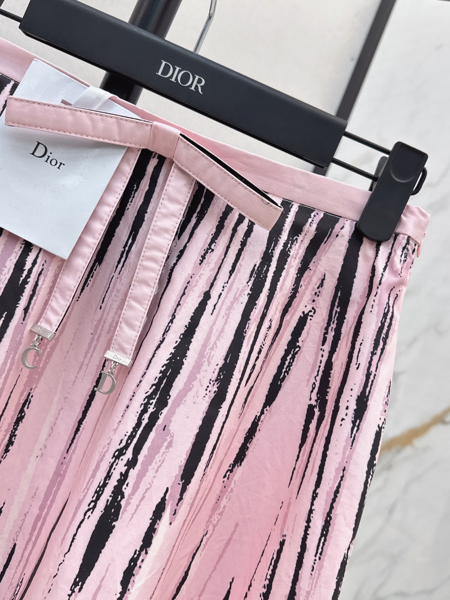 CD 26ss bow print pleated skirt