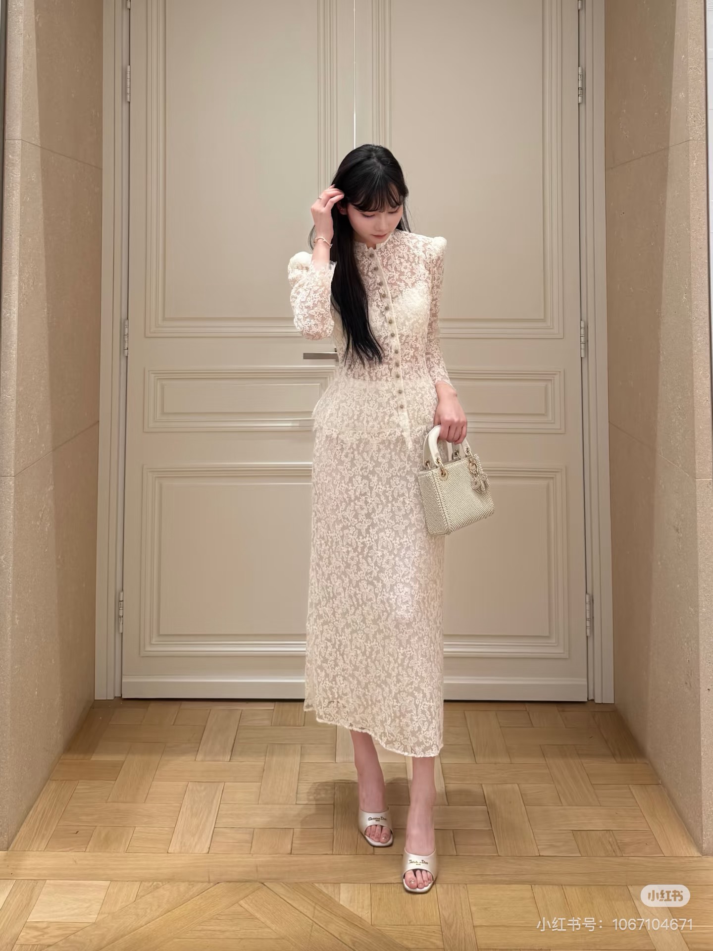 CD 26ss lace ruffle shirt