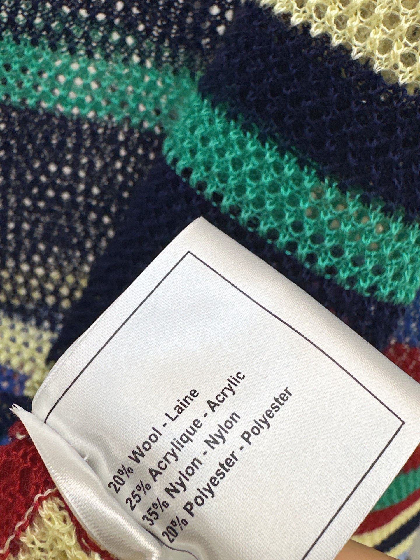 Chan 26ss stripe hollow knitwear
