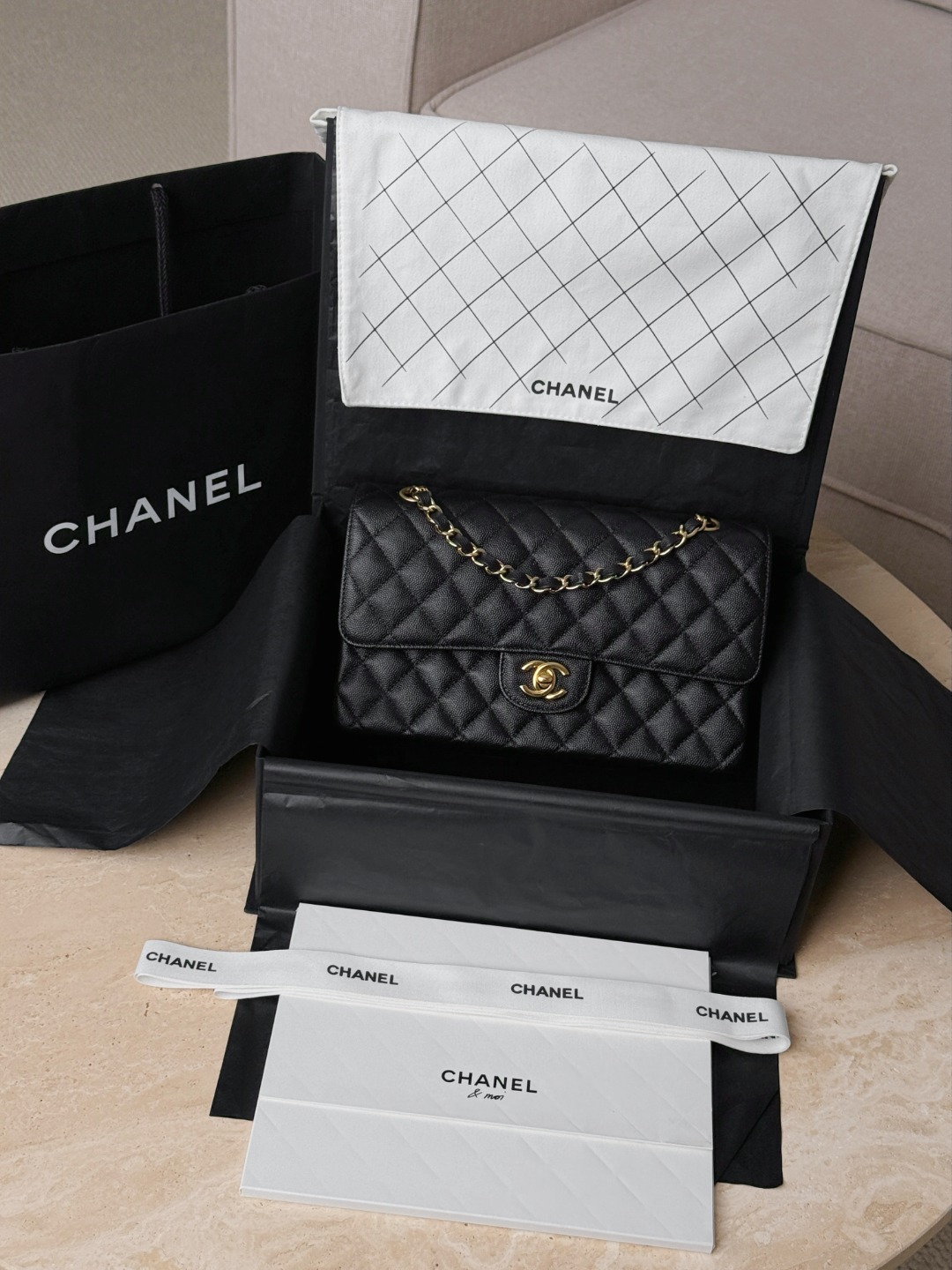Chan 26s cf25 chain shoulder bag