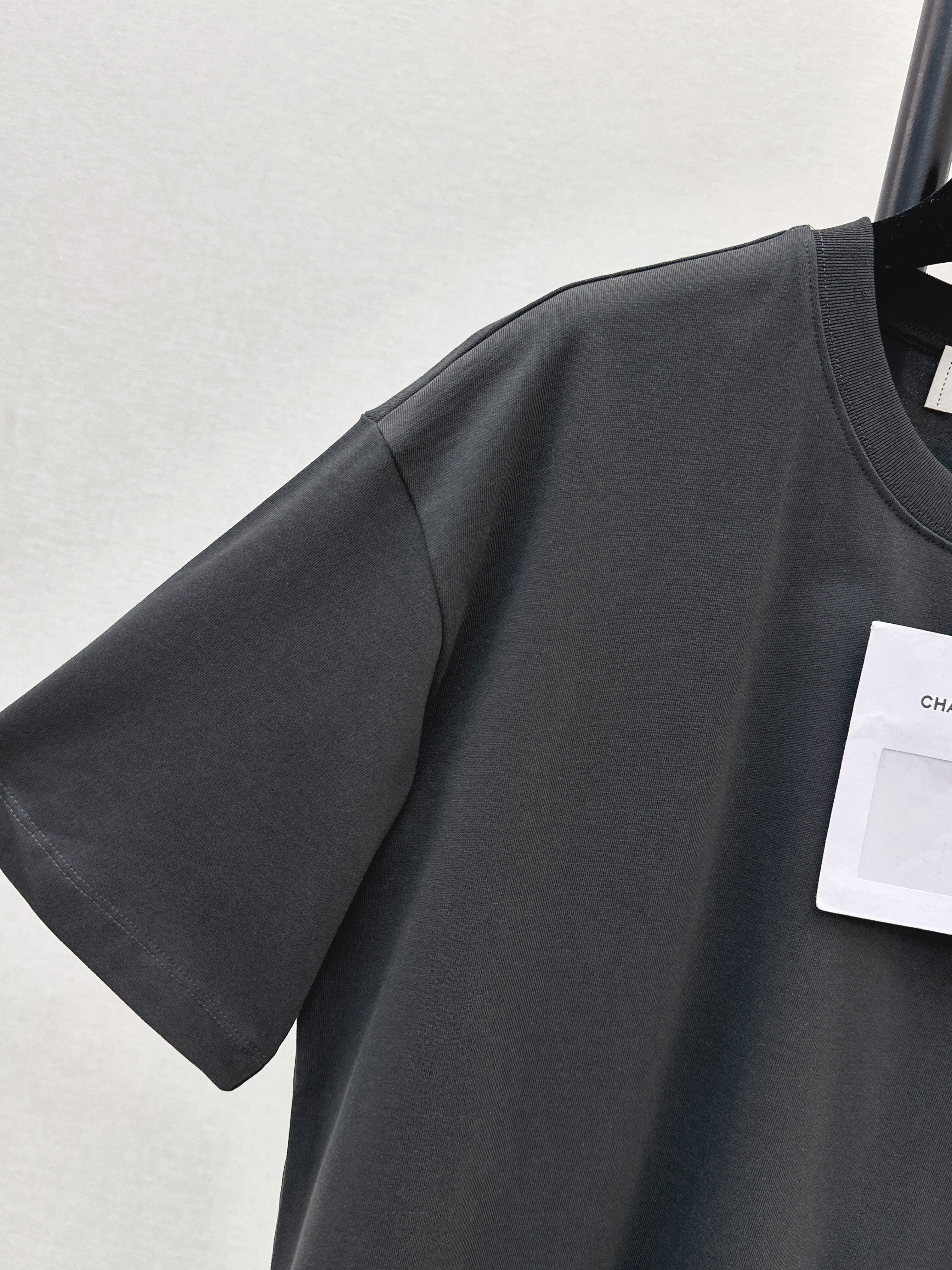 Chan 26ss flower rhinestone t-shirts