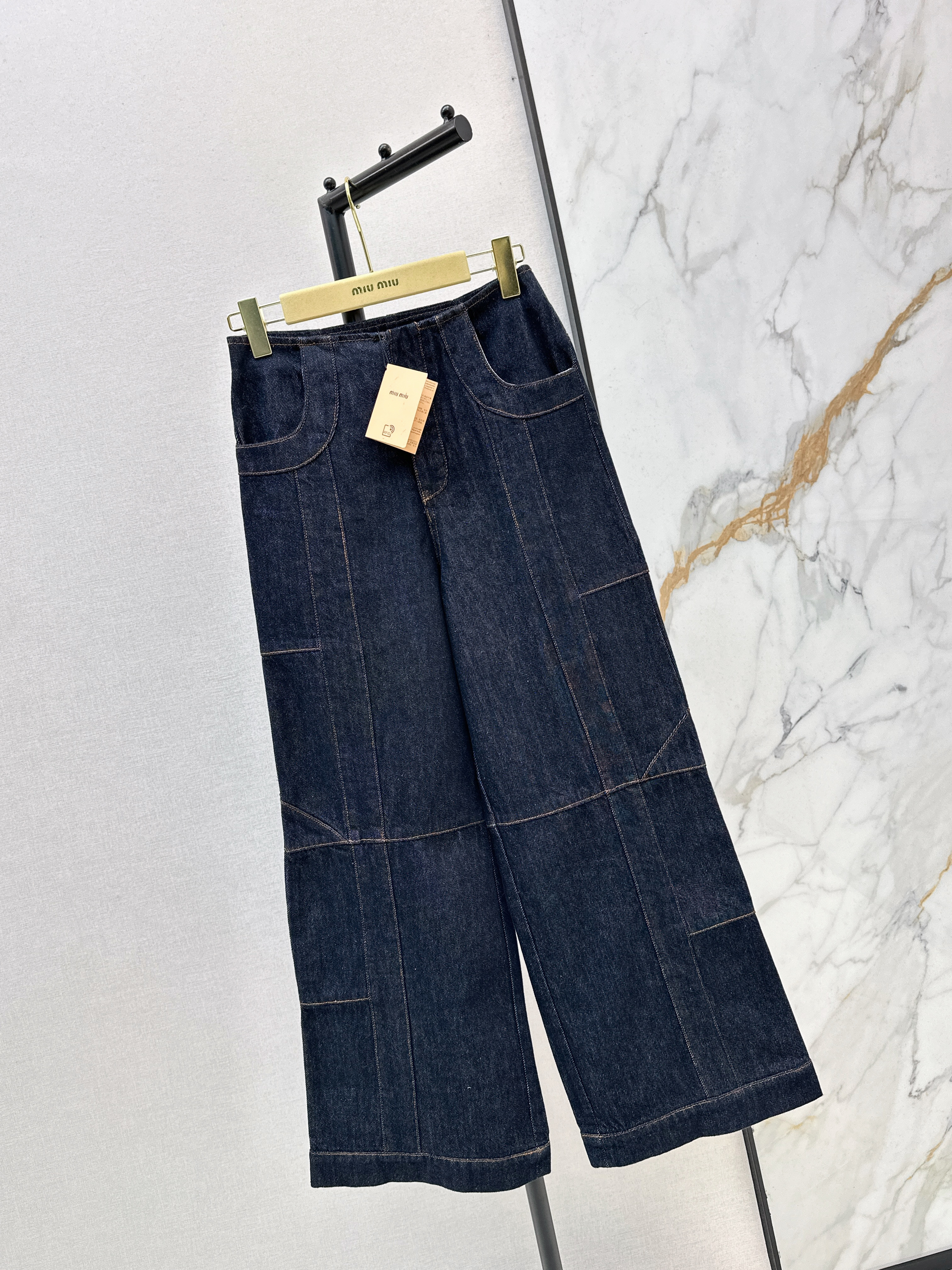 Miu 26ss cargo casual denim pants