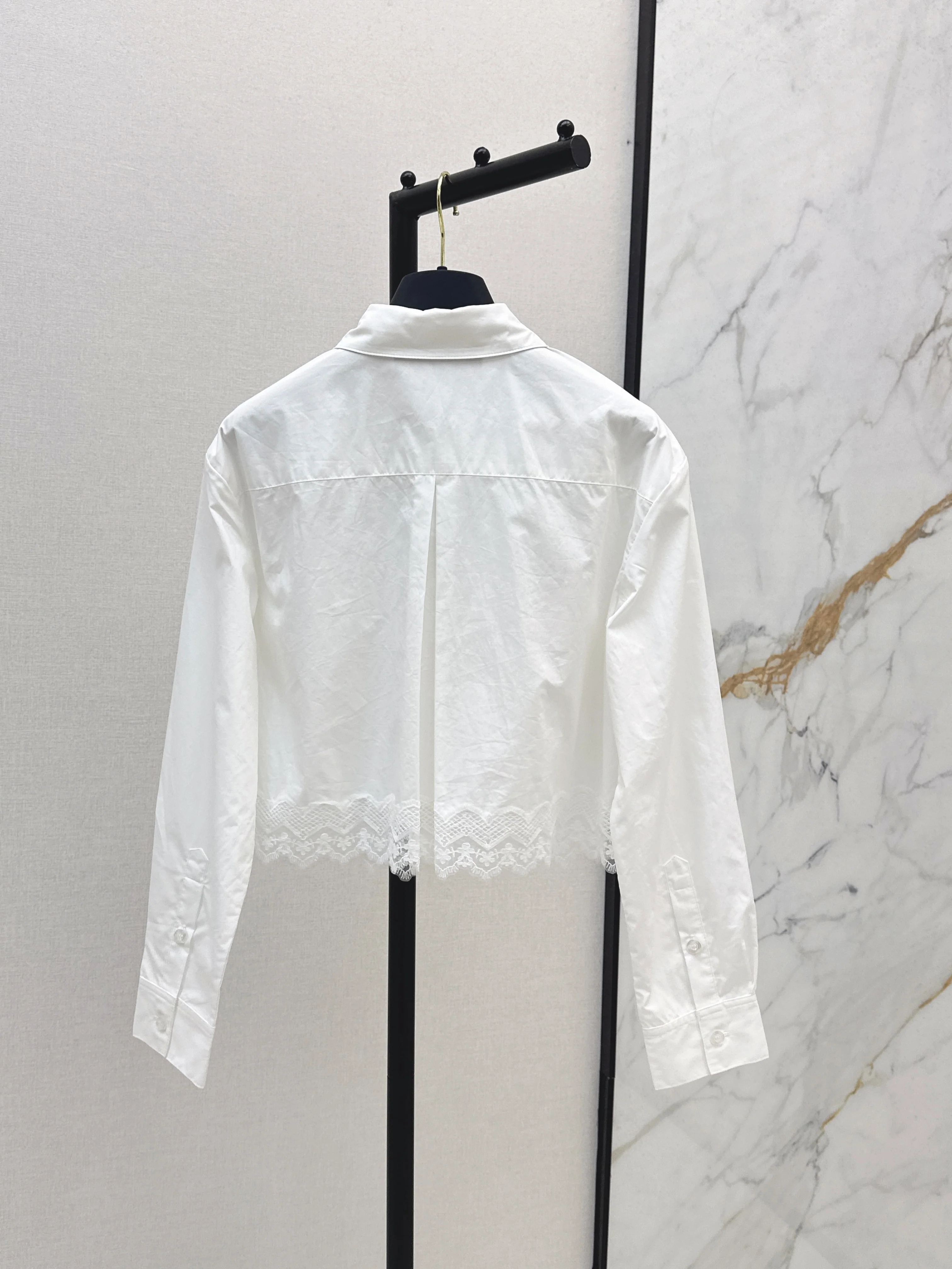 Louis 26ss lace trim shirts