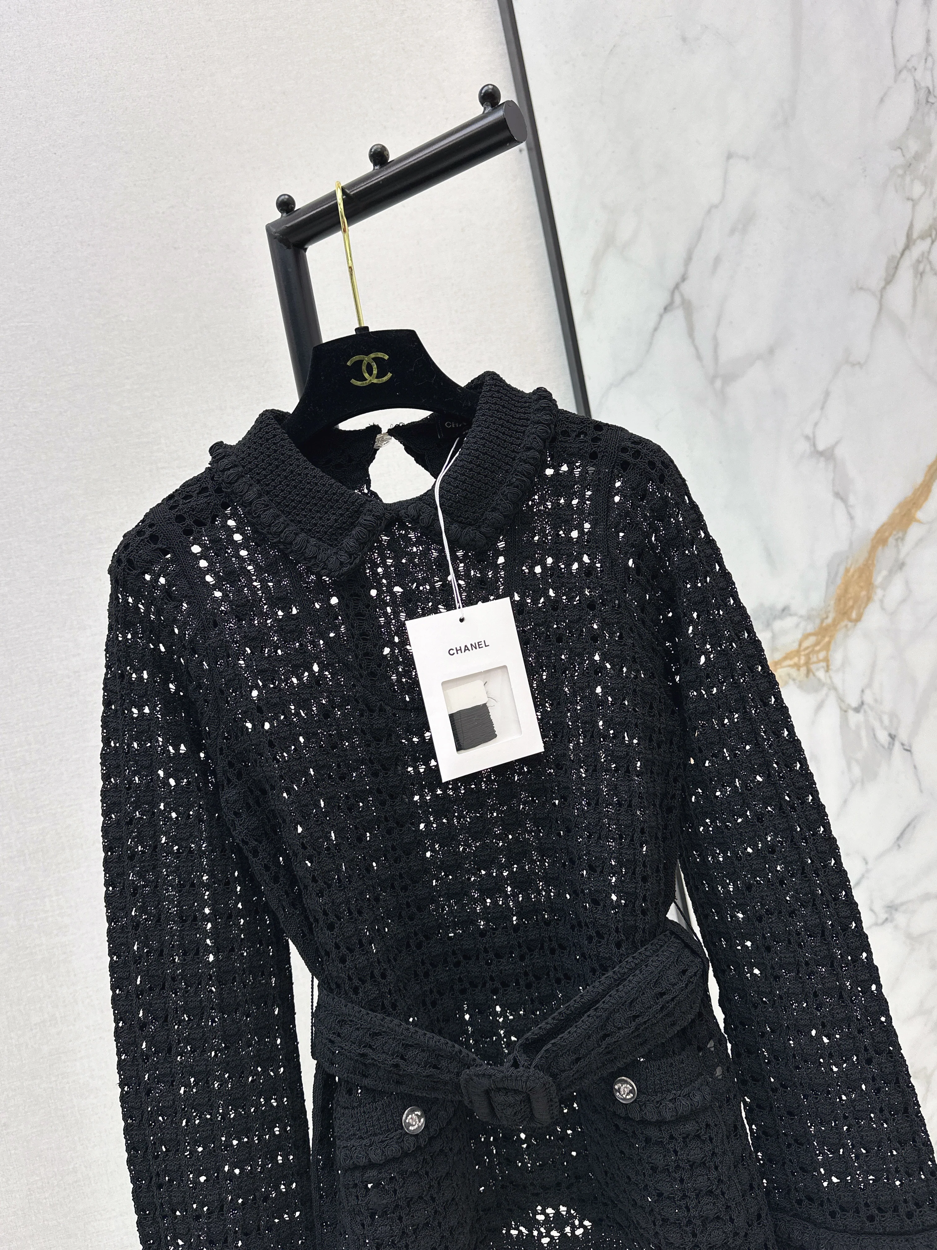 Chan 26ss hollow knitwear