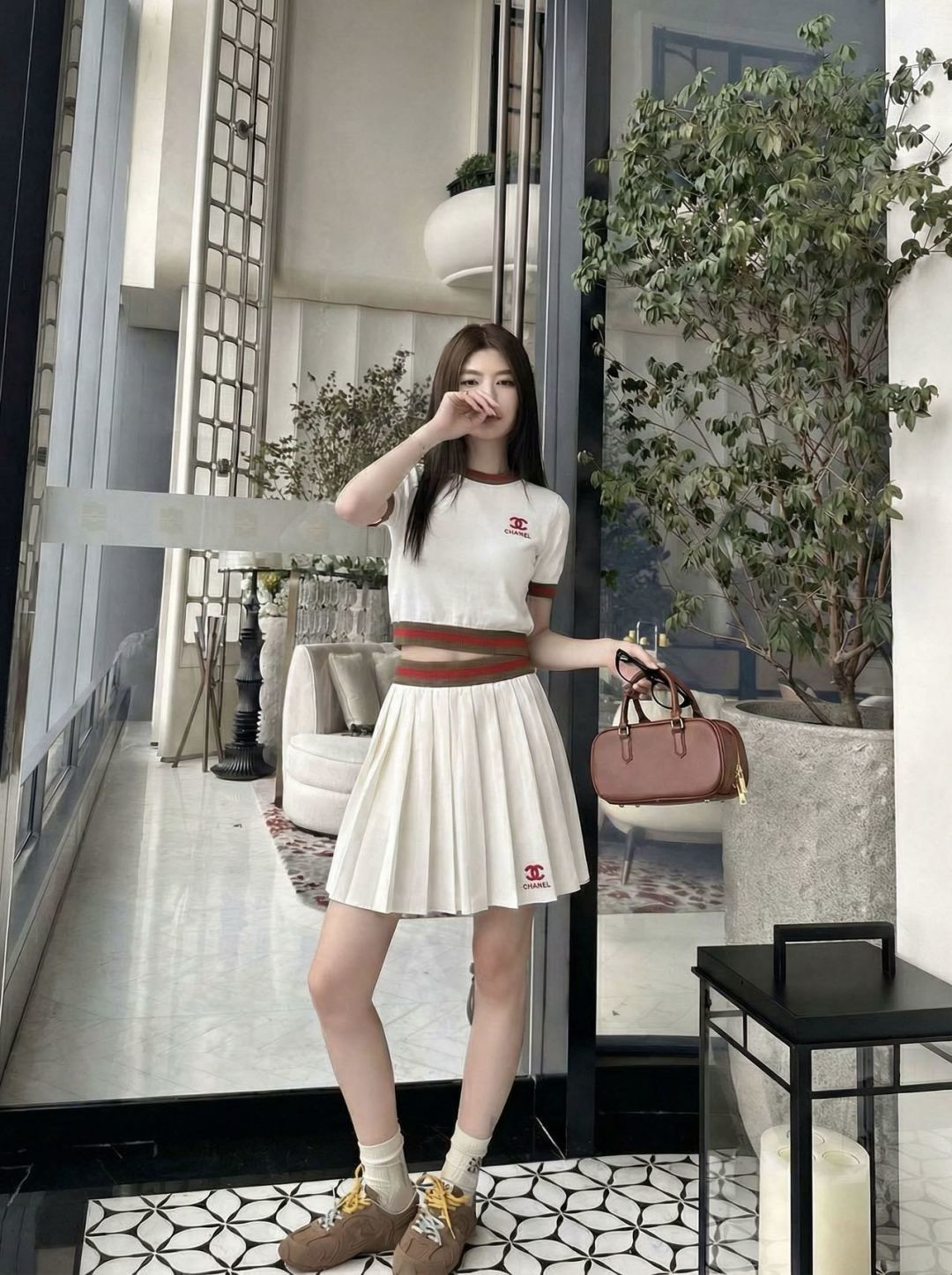 Chan 26ss knitted outfit sets
