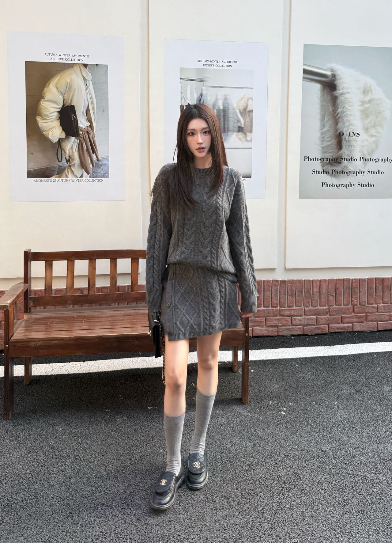 Max 26ss outfit sets sweater skirts