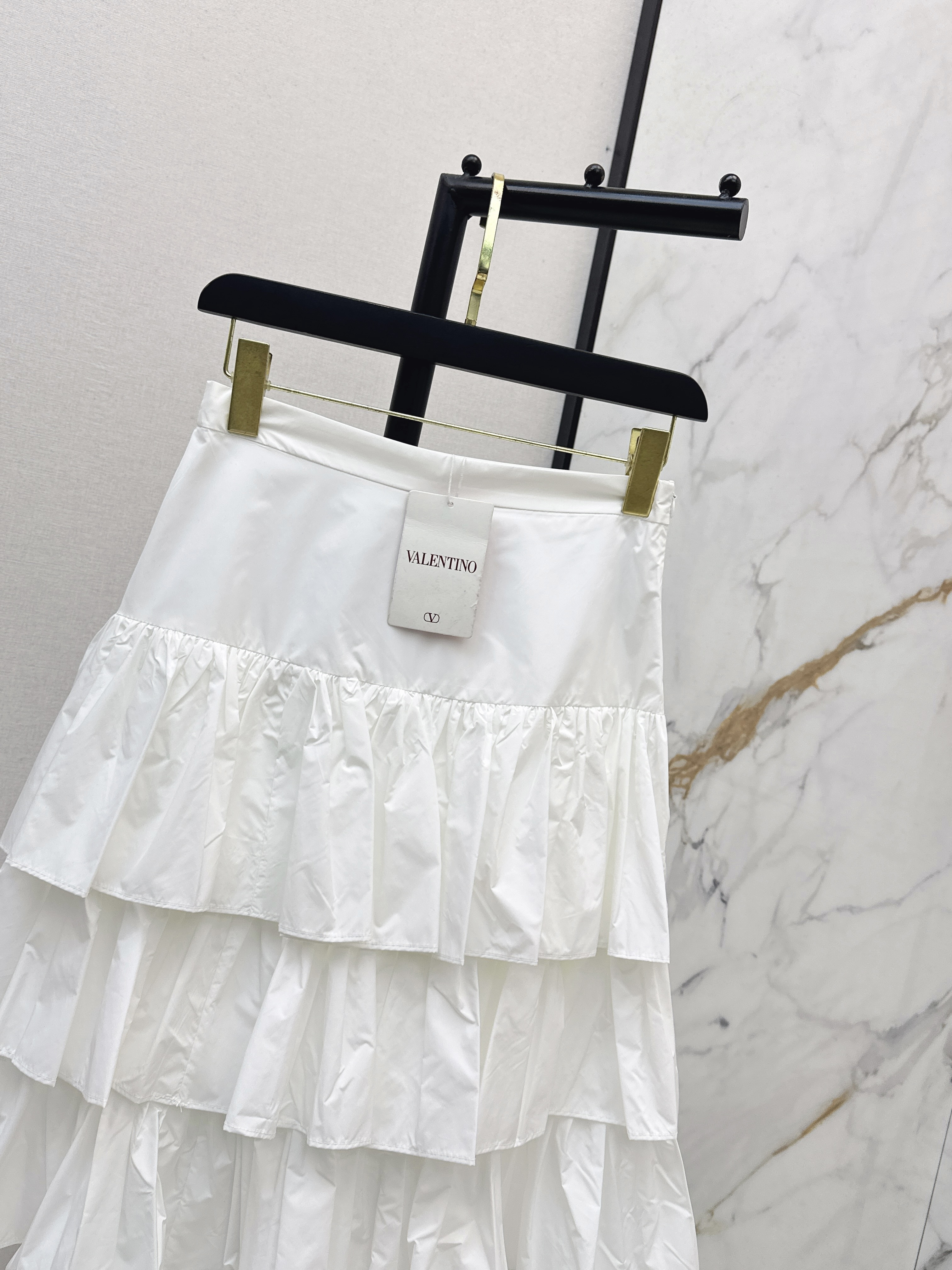 Valen 26ss ruffle layered skirt