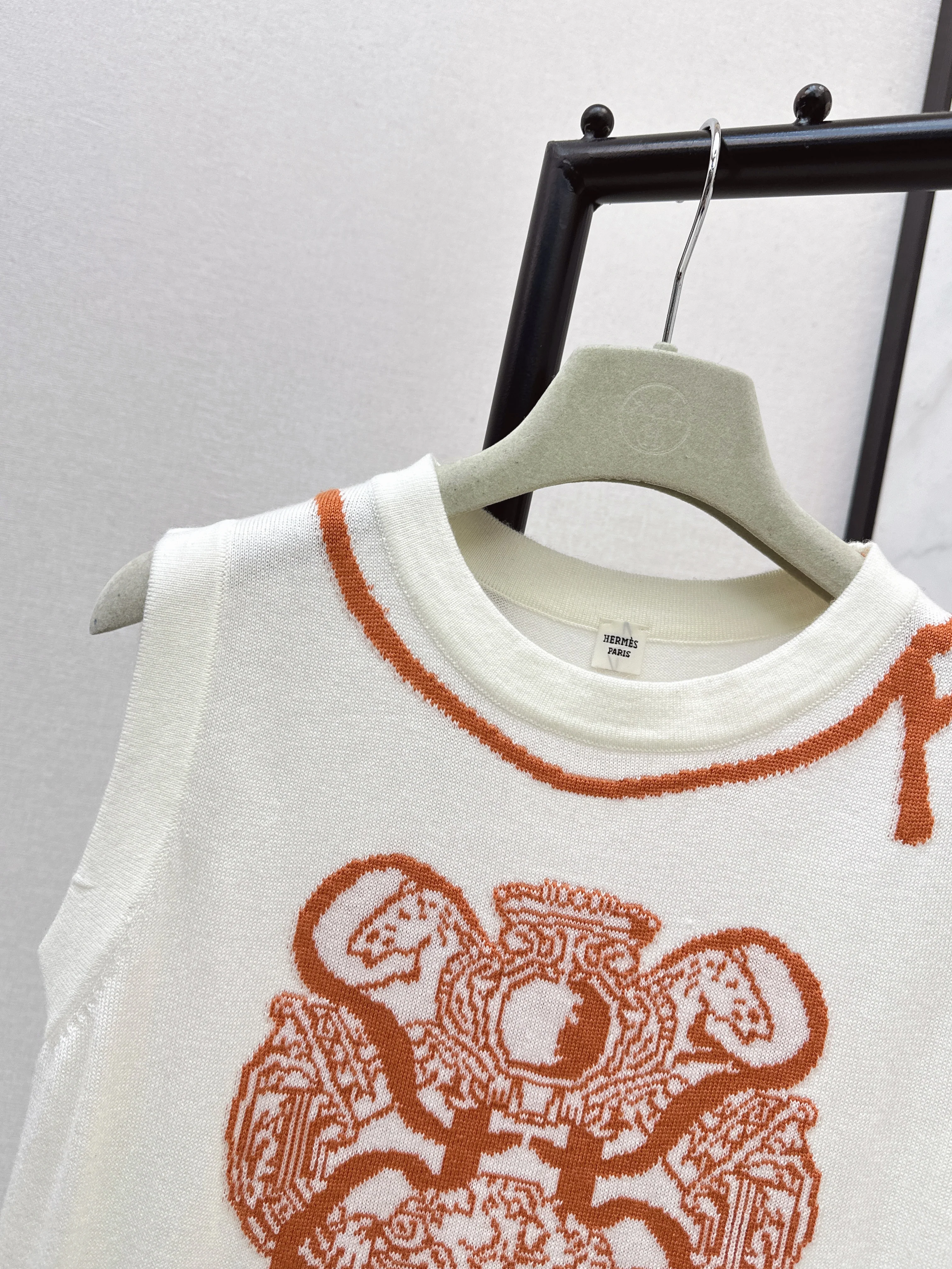 Herm 26ss jacquard sleeveless dress