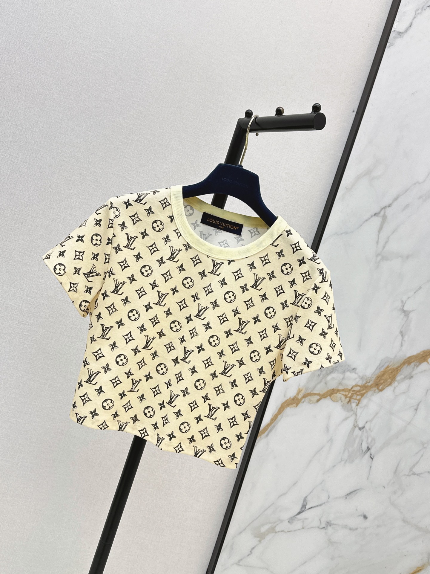 Loui 26ss cropped print t-shirt