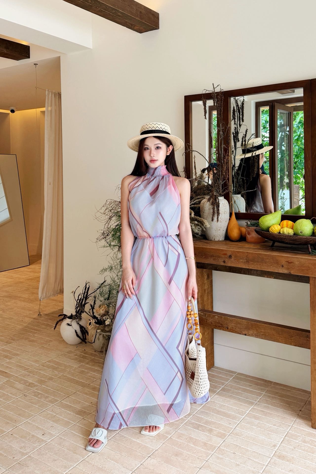 Fend 26ss print dress
