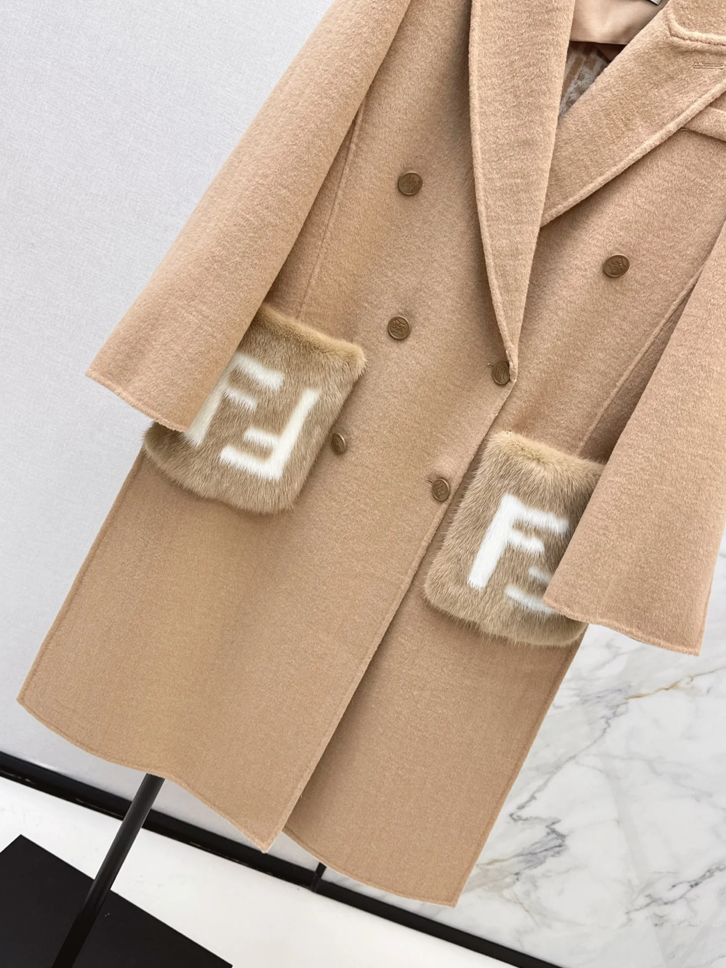 Fend 25fw cashmere overcoats