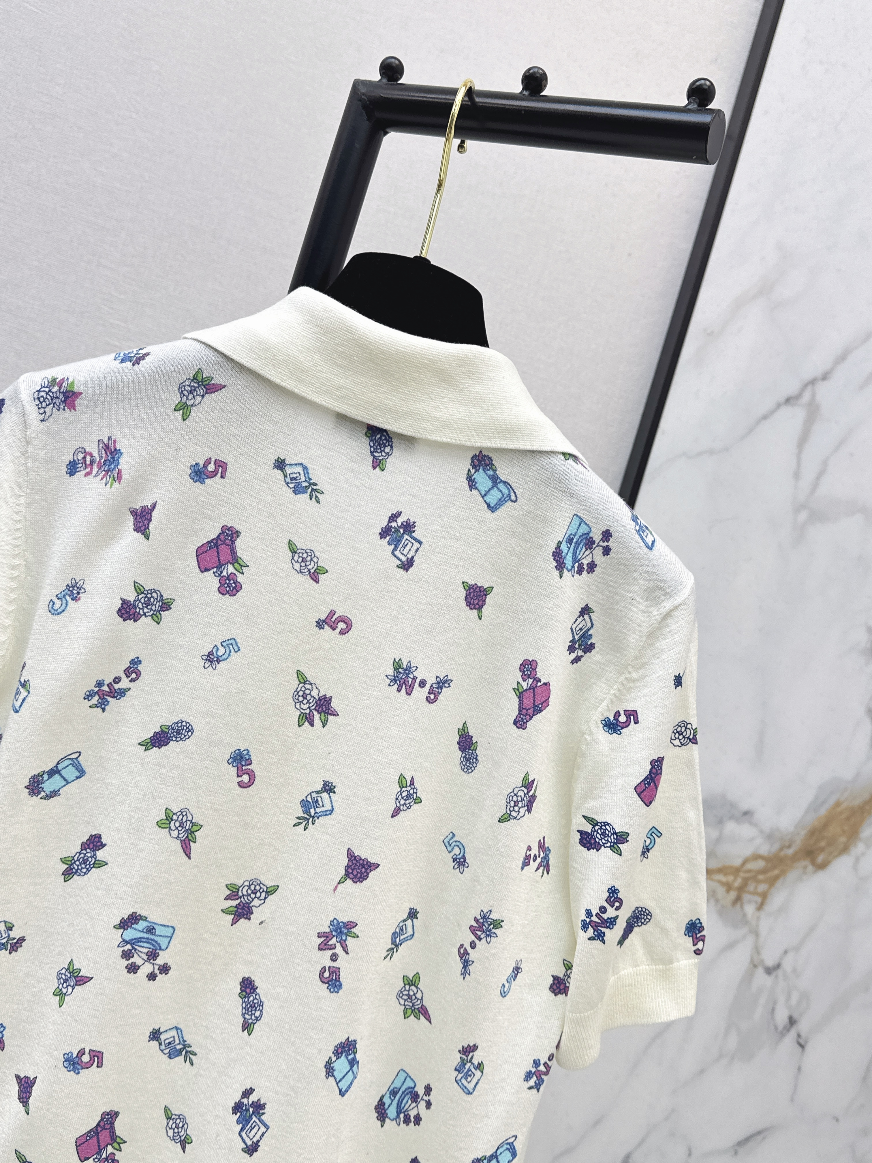 Chan 26ss embroidery knit sweater