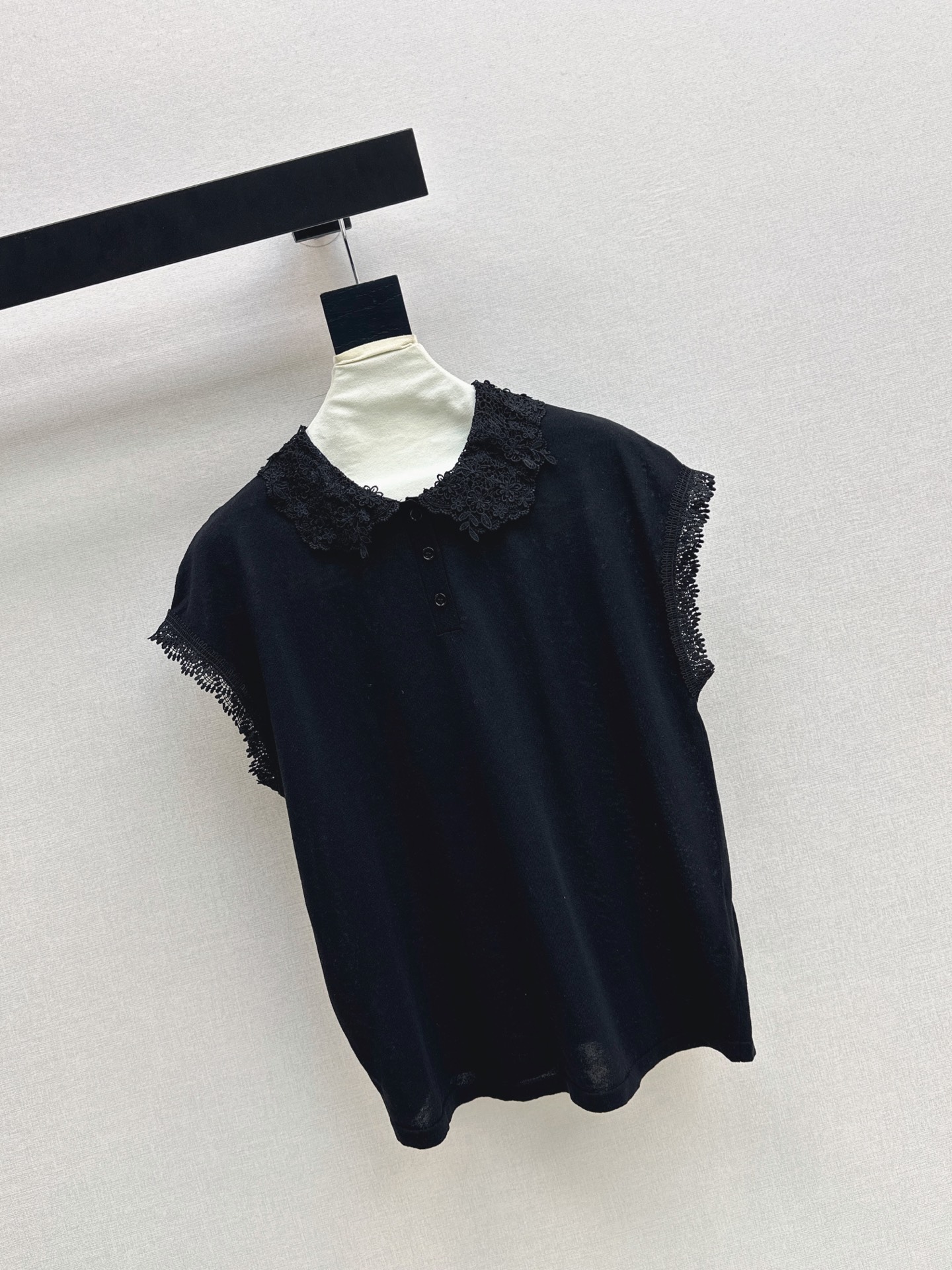 ES 26ss lace trim knitwear
