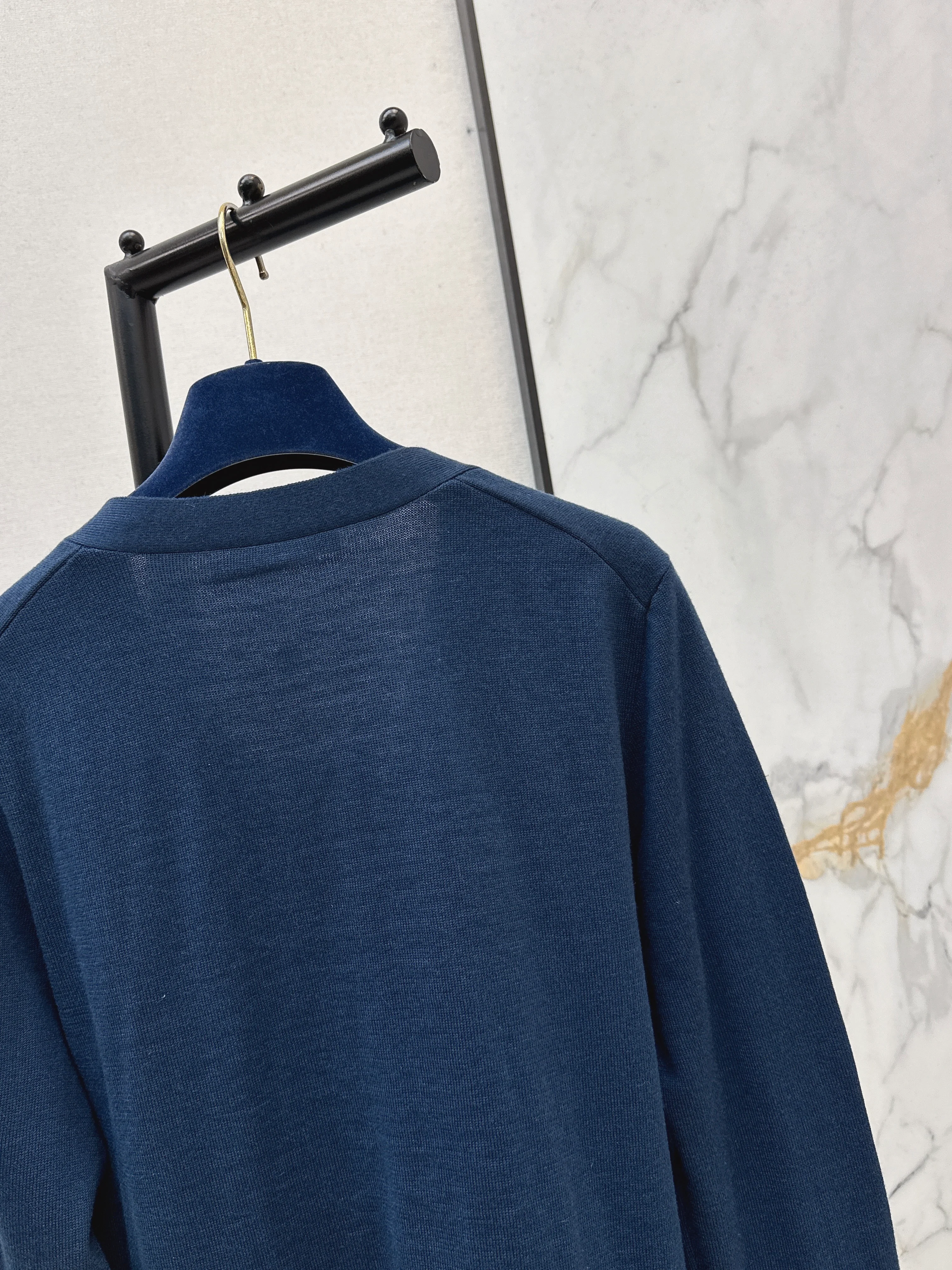 Louis 26ss print contract knit sweater