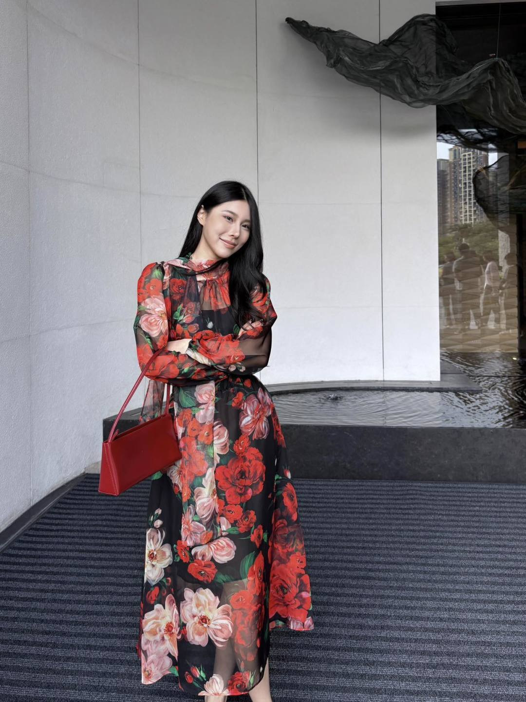 Dolc 26ss floarl print skirt