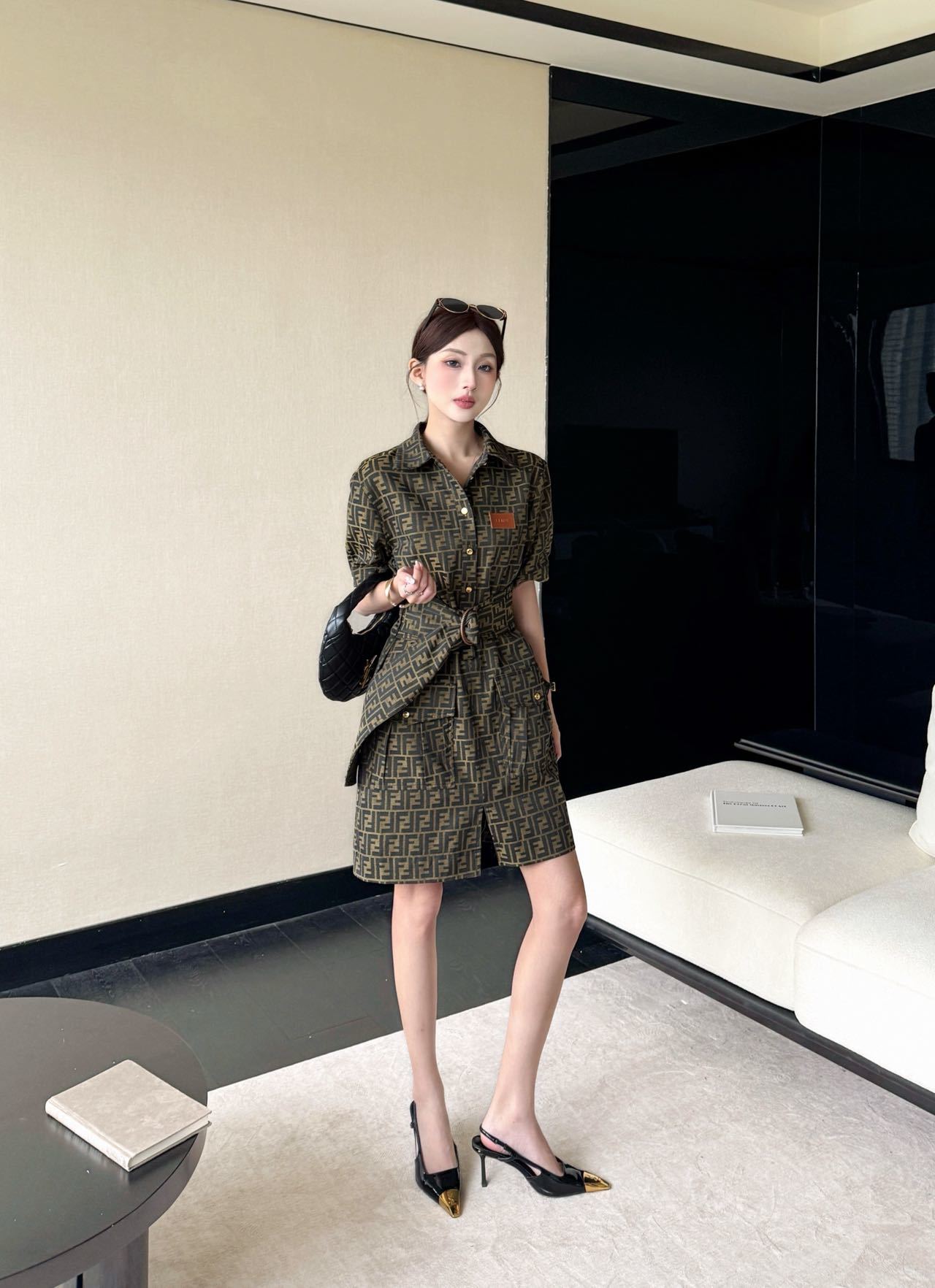 Fen 26ss jacquard dress
