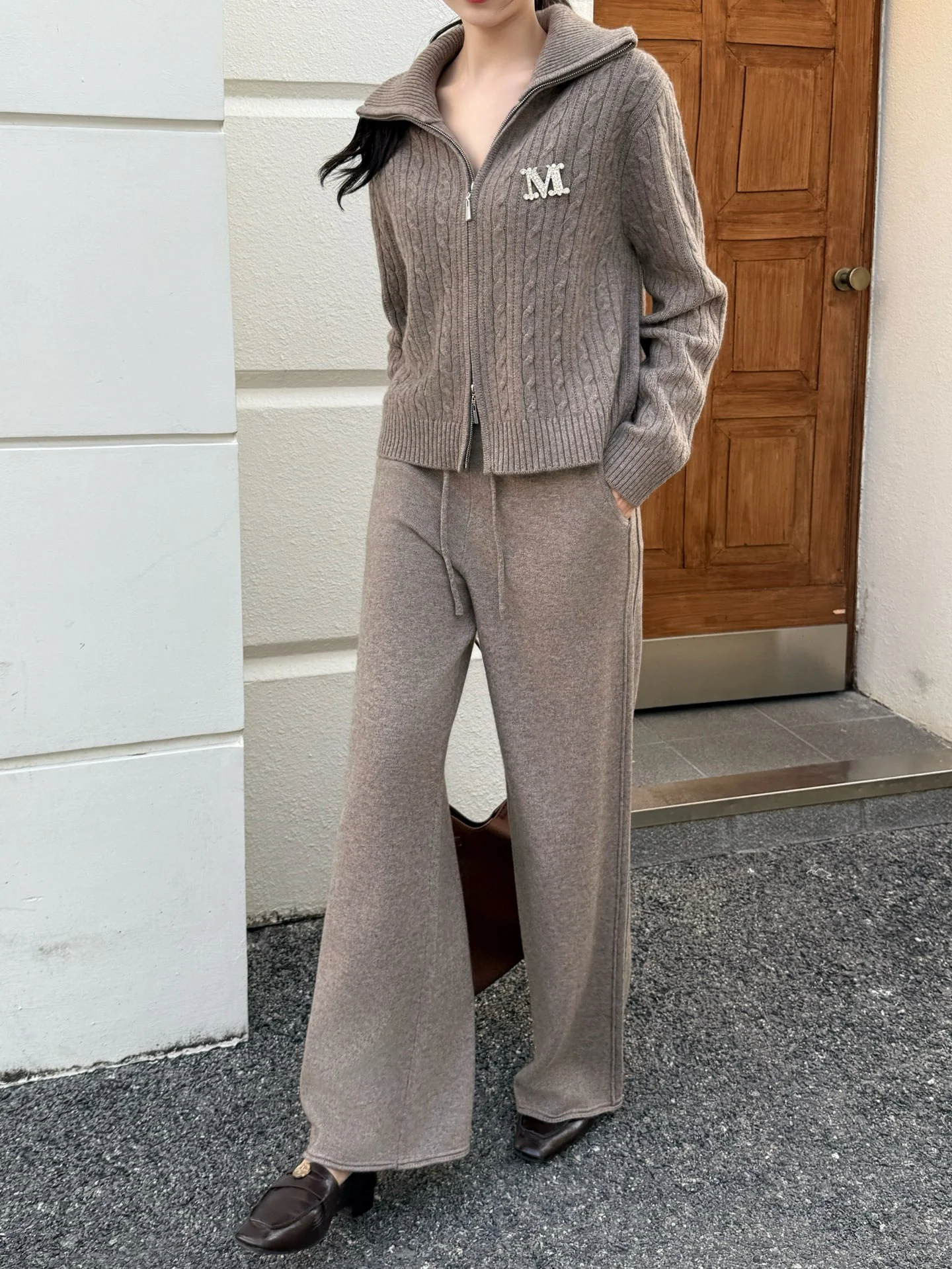 Max 25fw wool jacket+straight pants