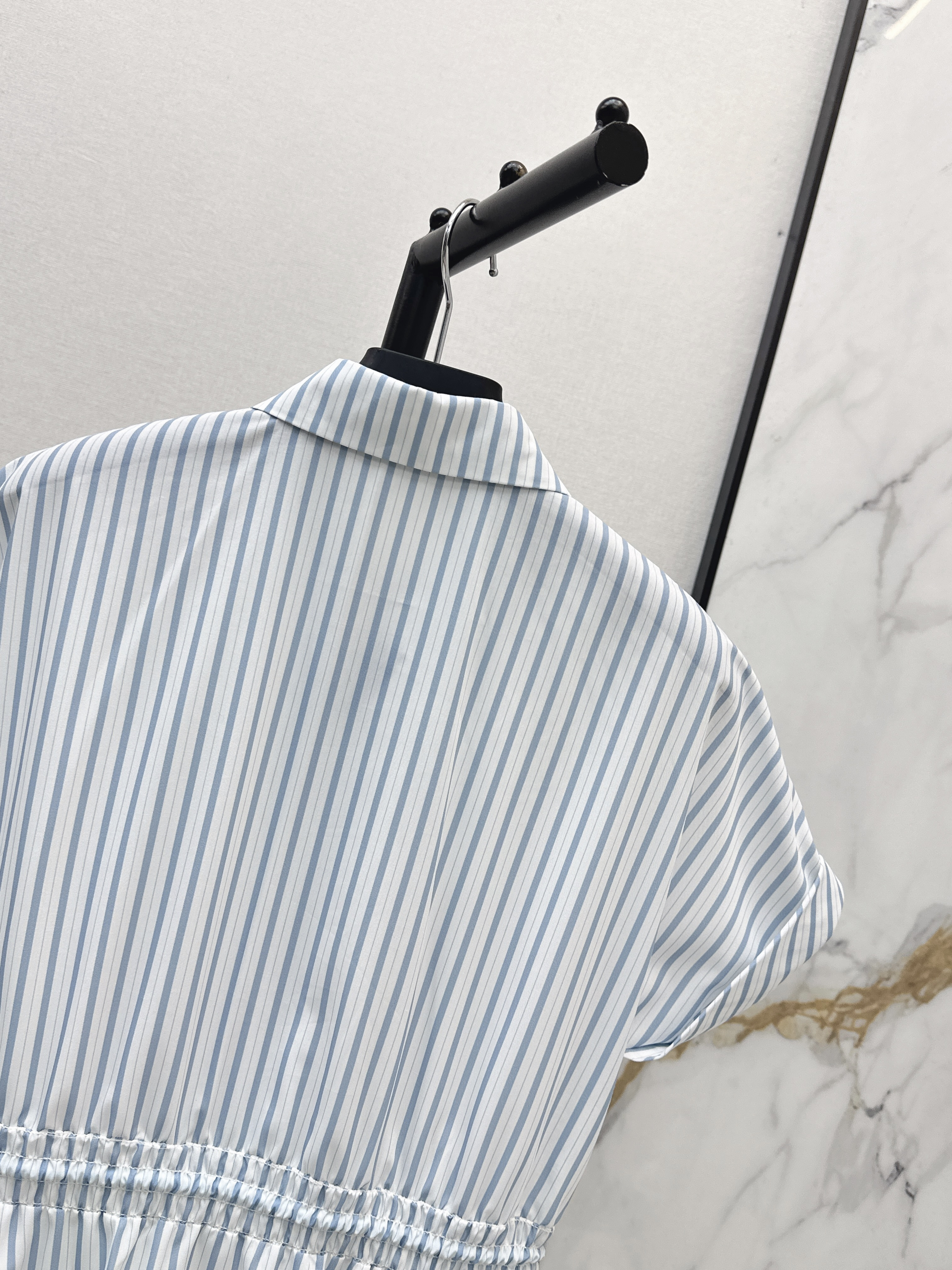 Pra 26ss stripe long shirt dress
