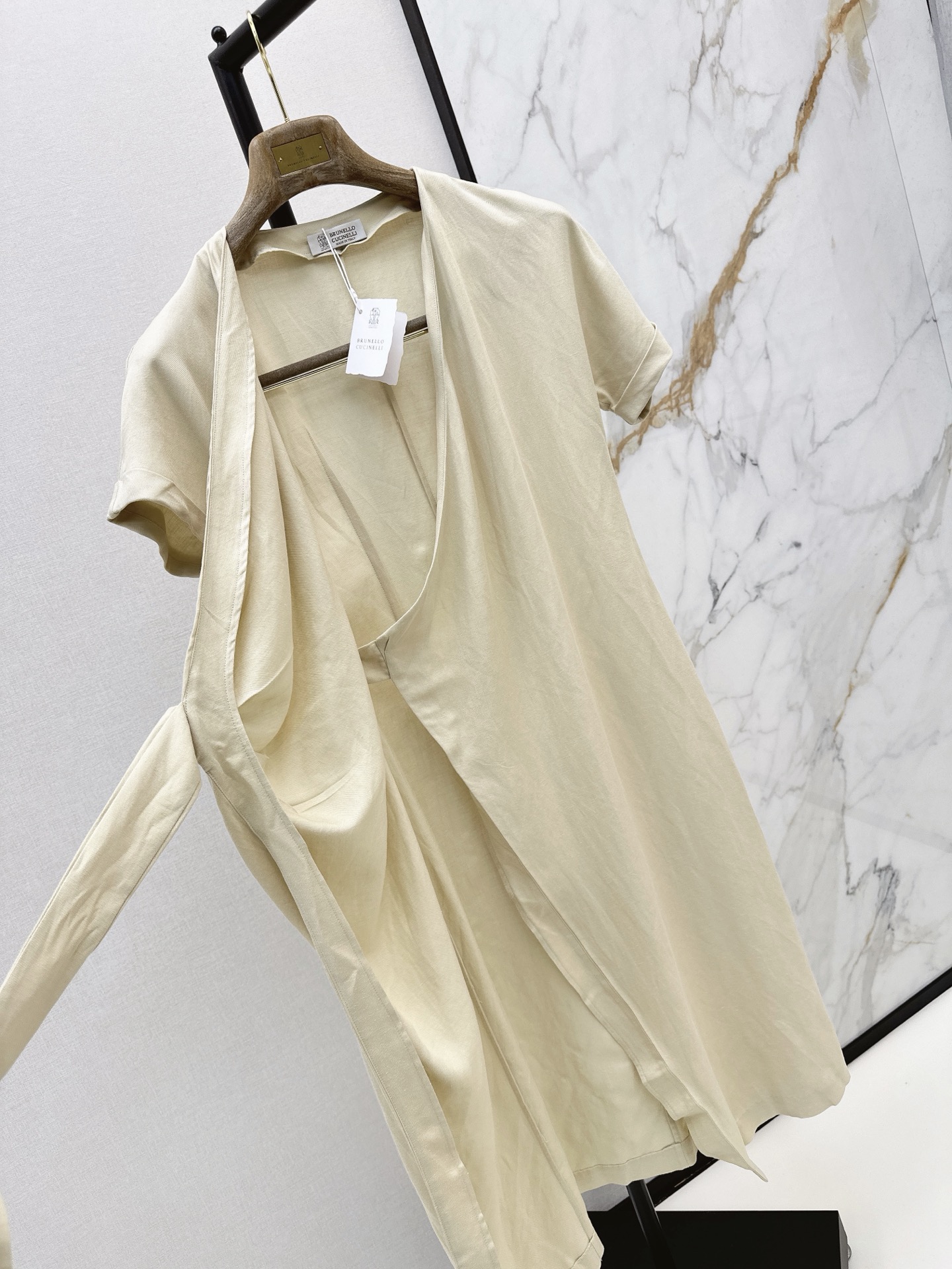 Brun 26ss v-neck wrap dress