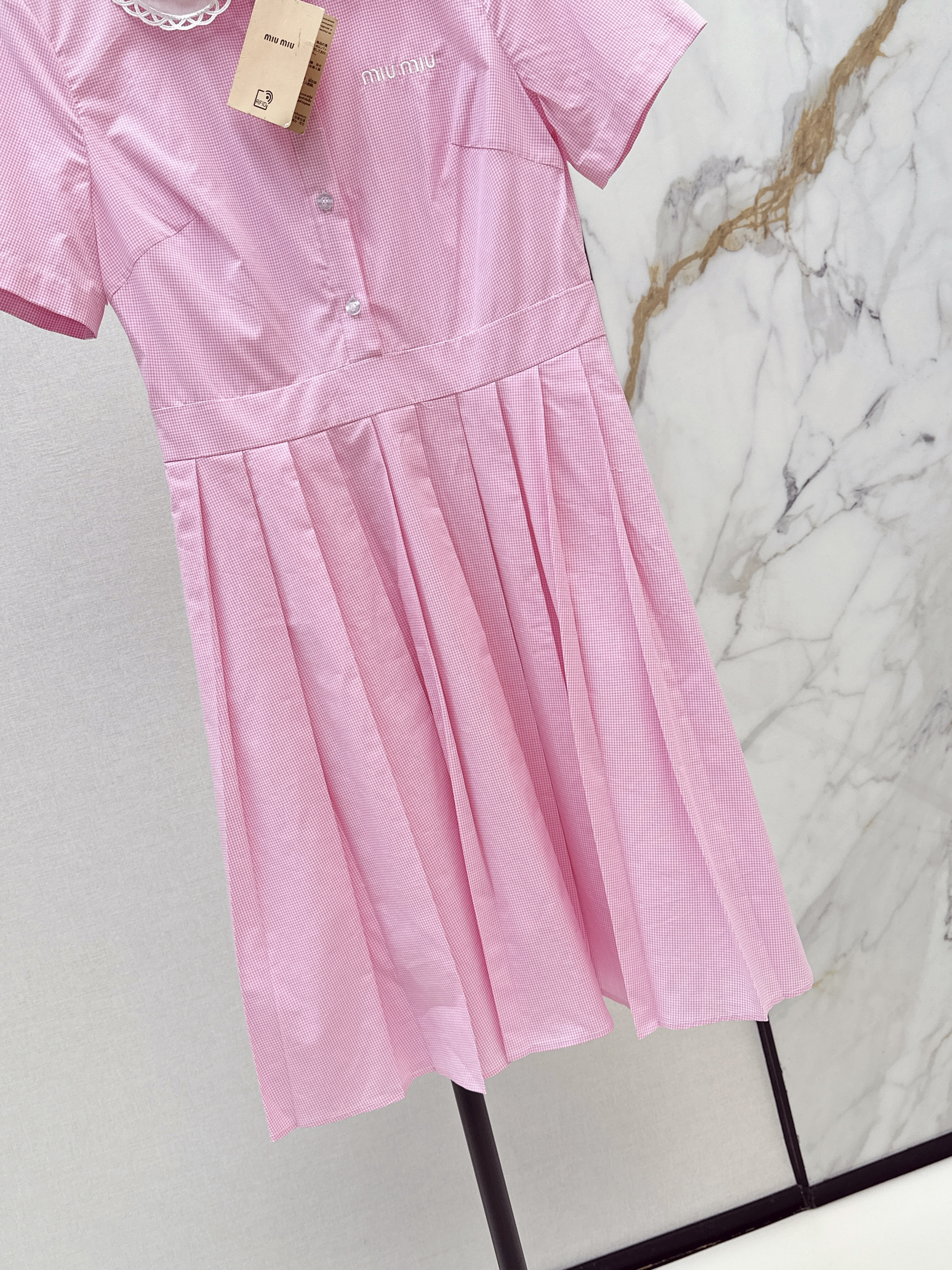 Miu 26ss peter pan collar dress