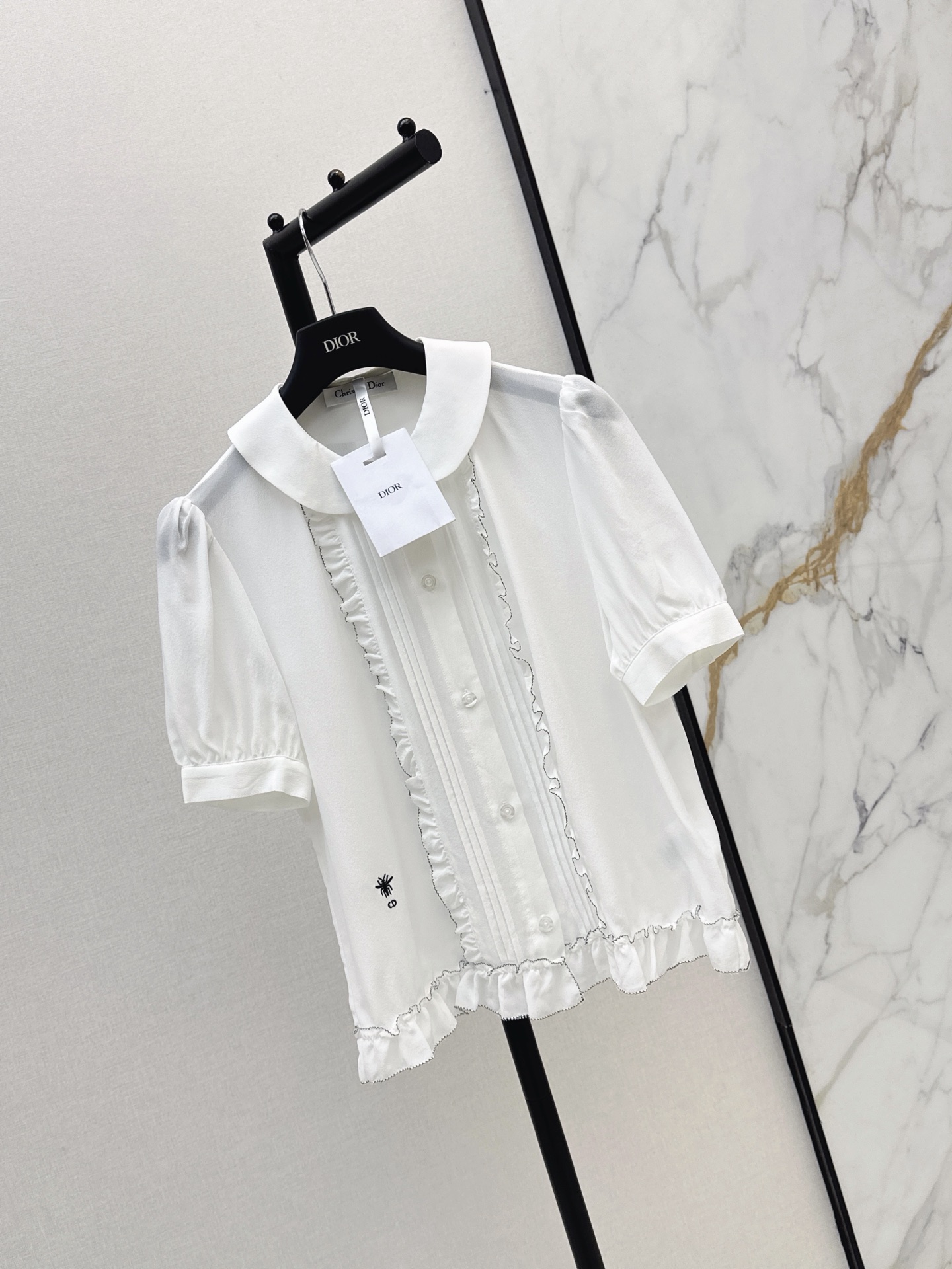 CD 26ss ruffle silk shirt