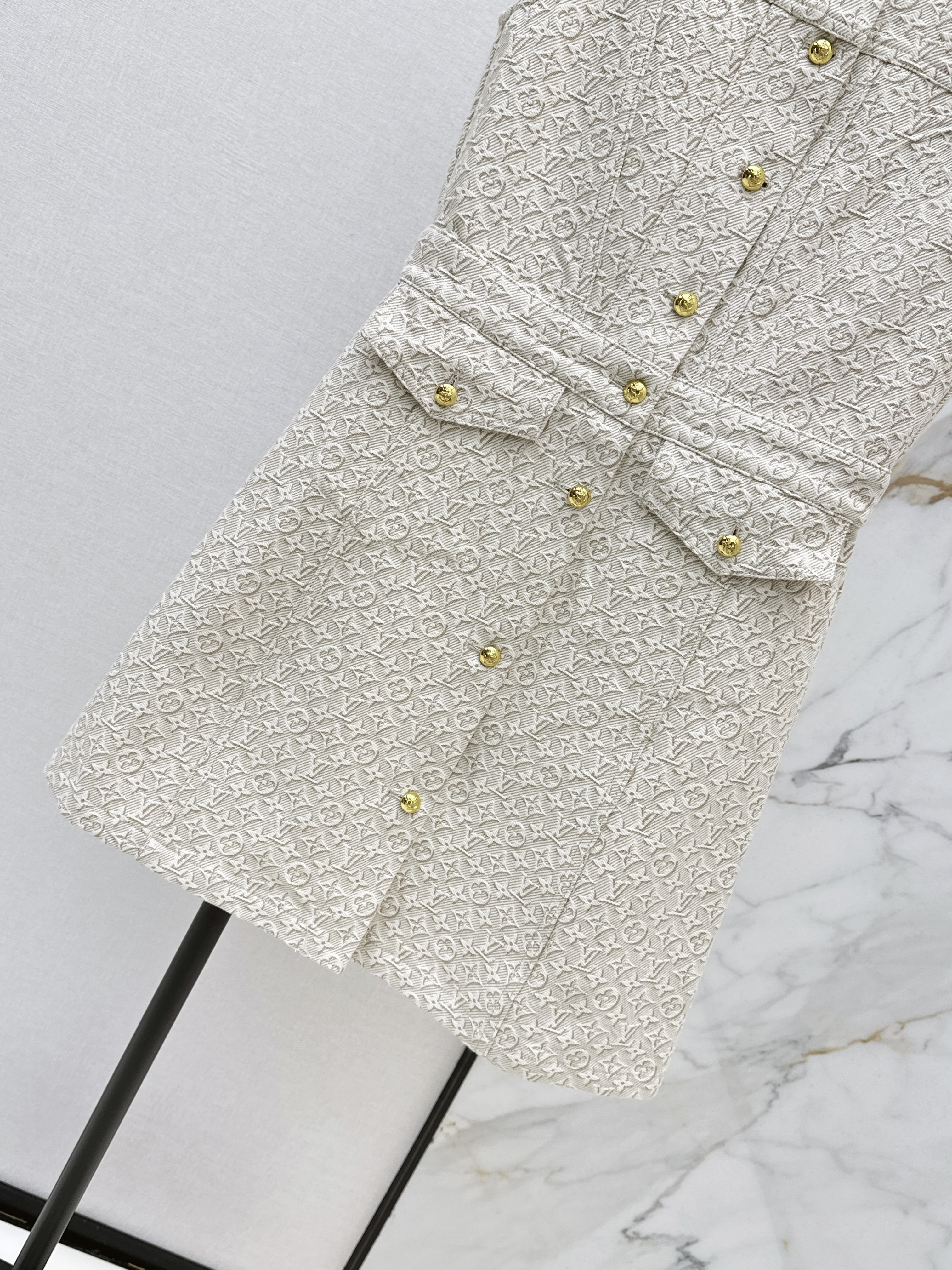 Loui 26ss jacquard denim dress