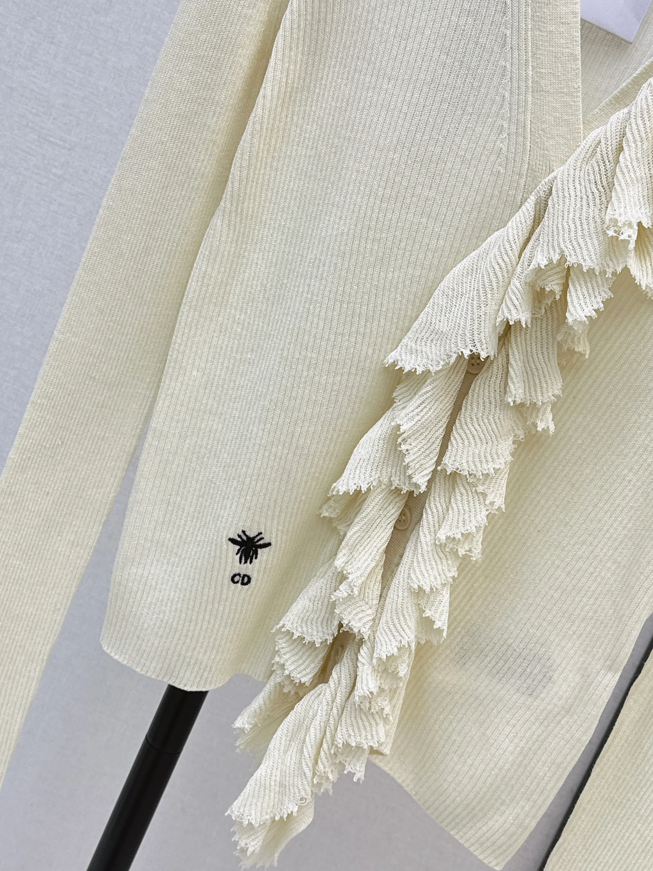 CD 26ss detachable lace collar cardigan