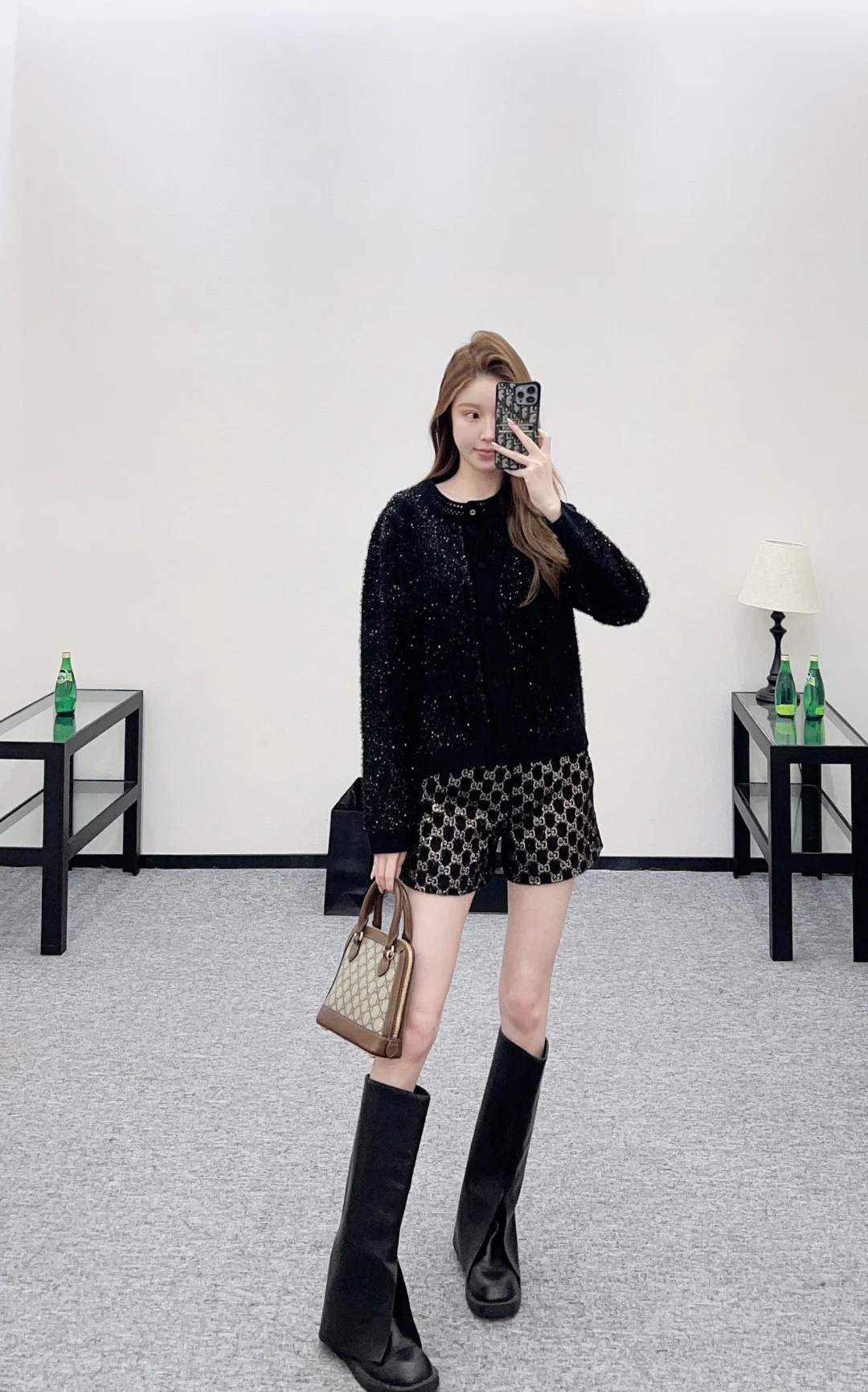 Gucc 26ss bling knit cardigan