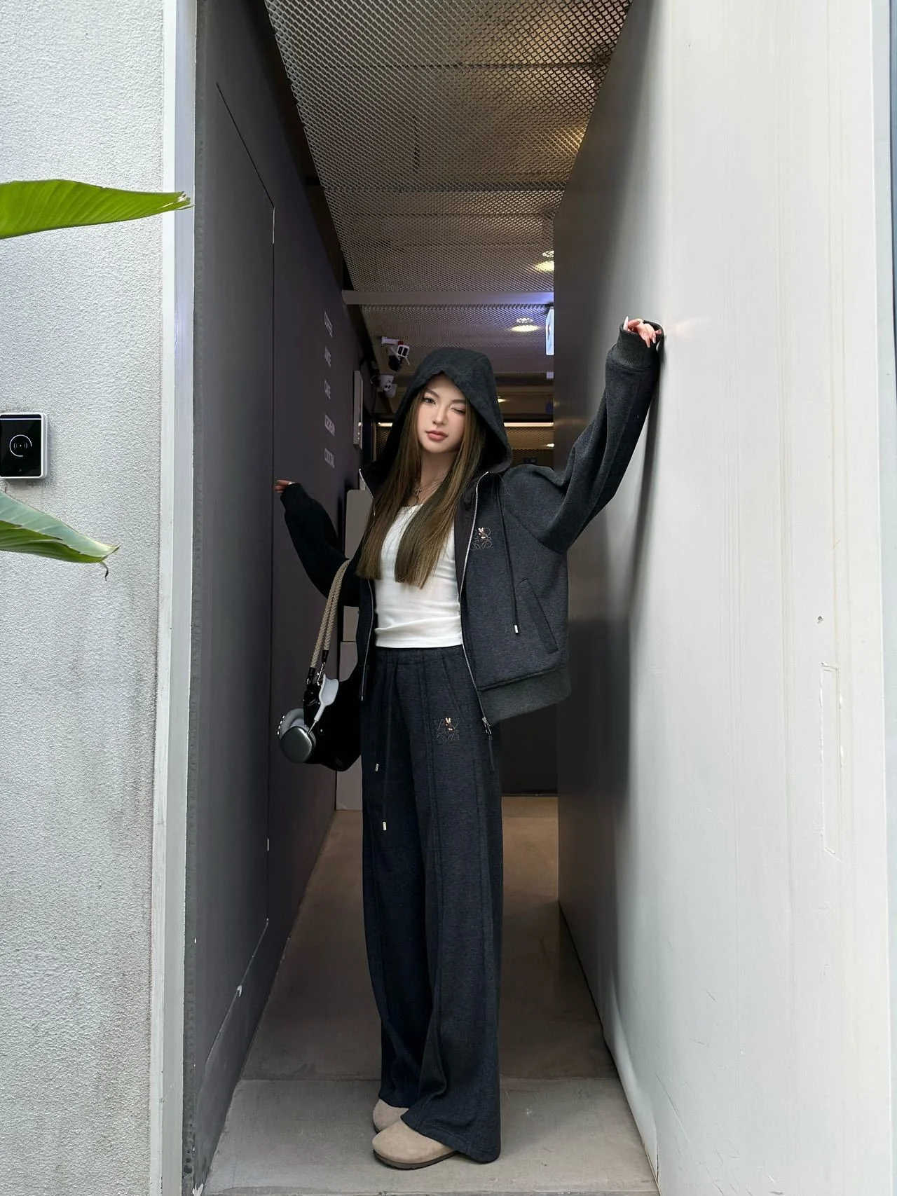 Loe 26ss outfit sets hooded jacket +pant