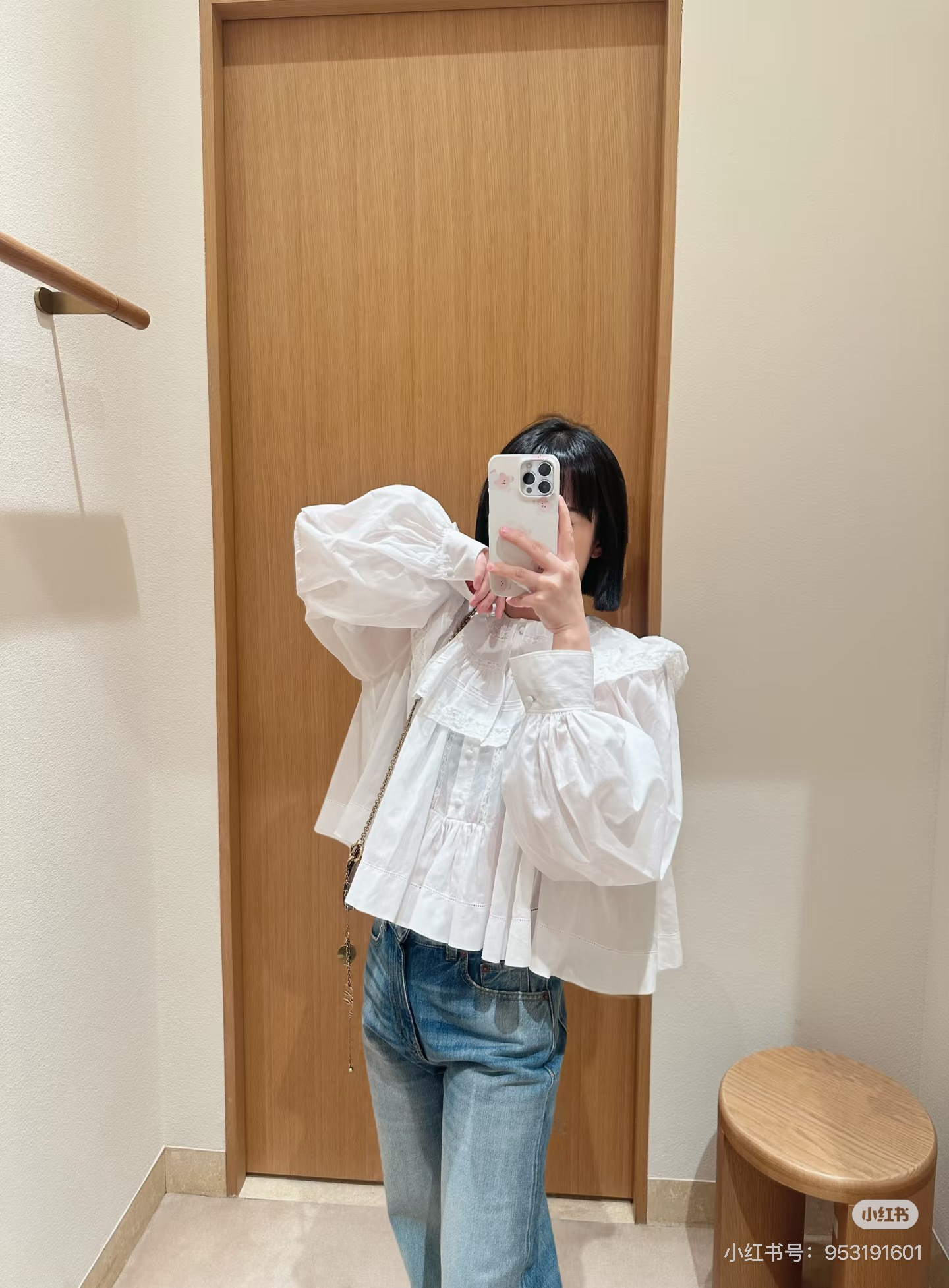 Chol 26ss lace ruffle shirt