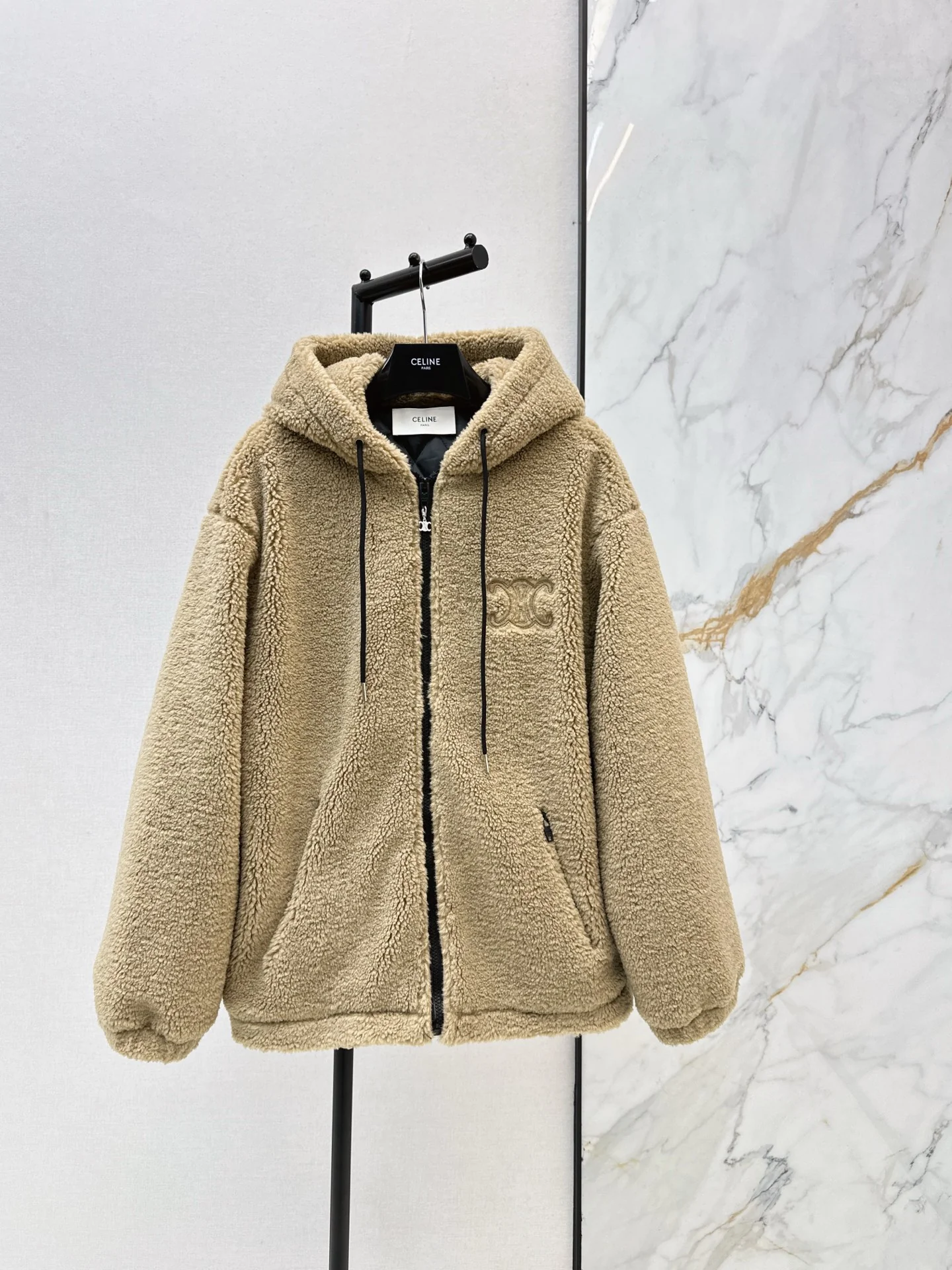 Celi 25fw hooded fleece jacket