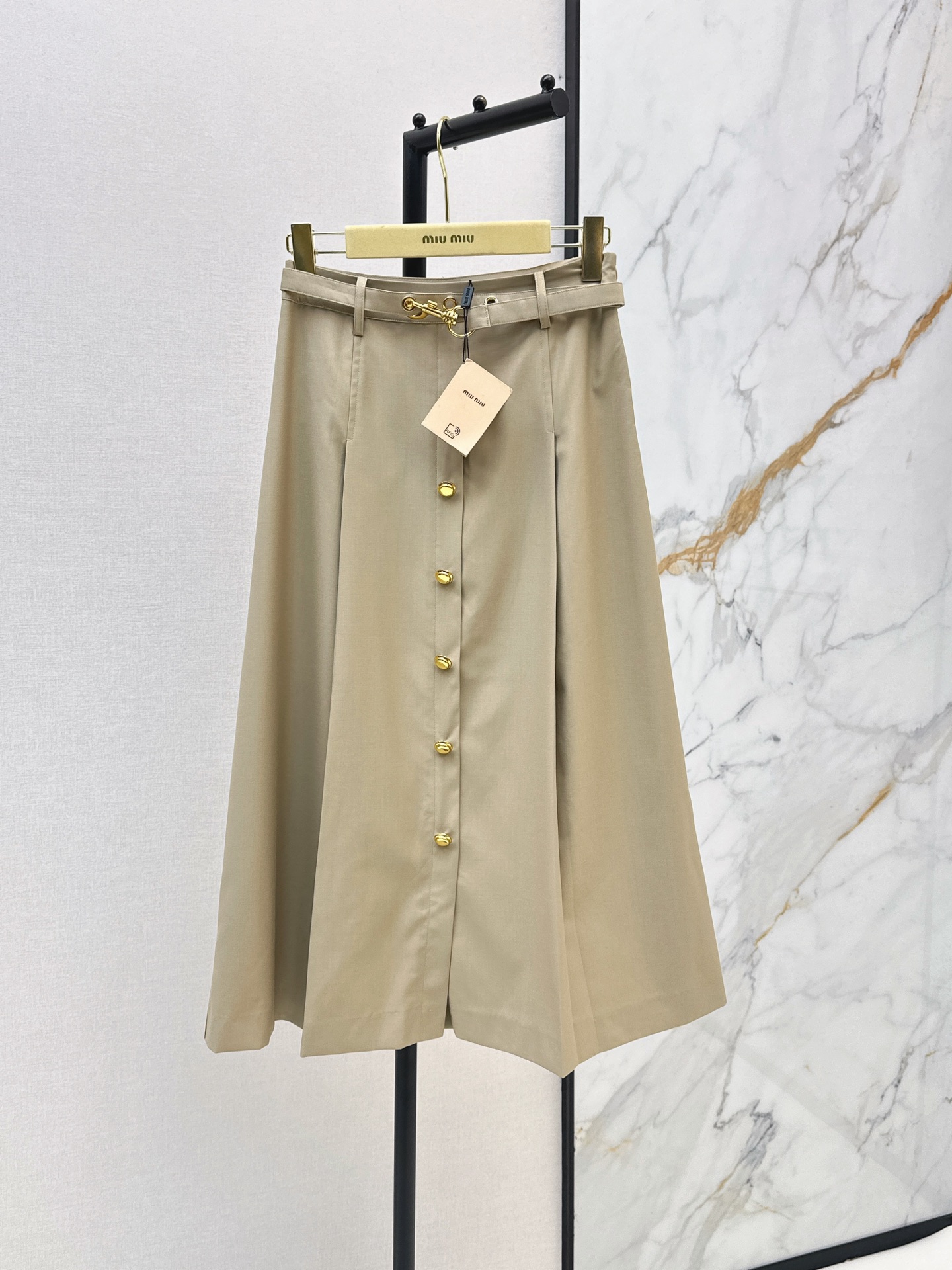 Miu 26ss belted skirt