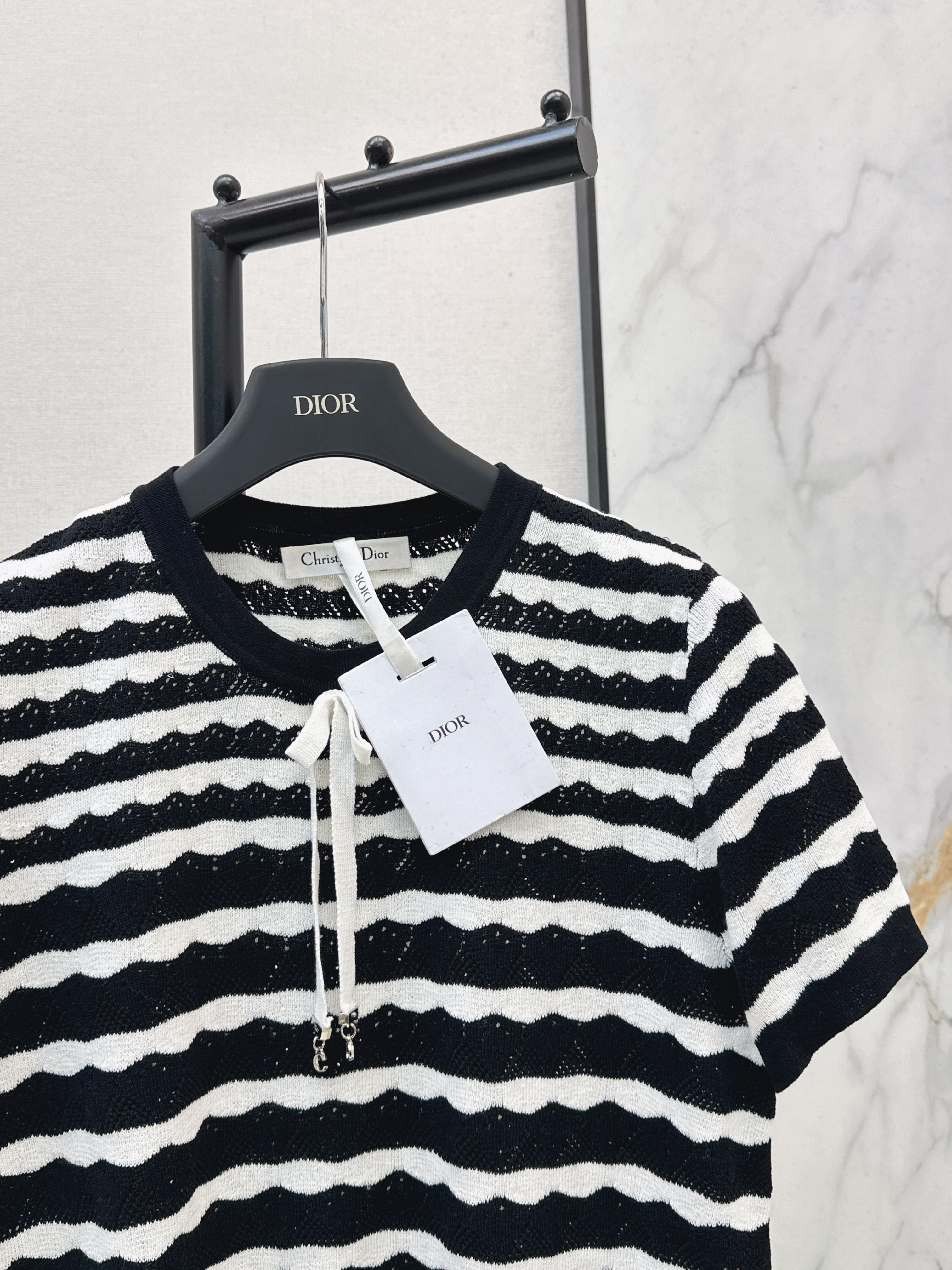 CD 26ss hollow stripe knitwear