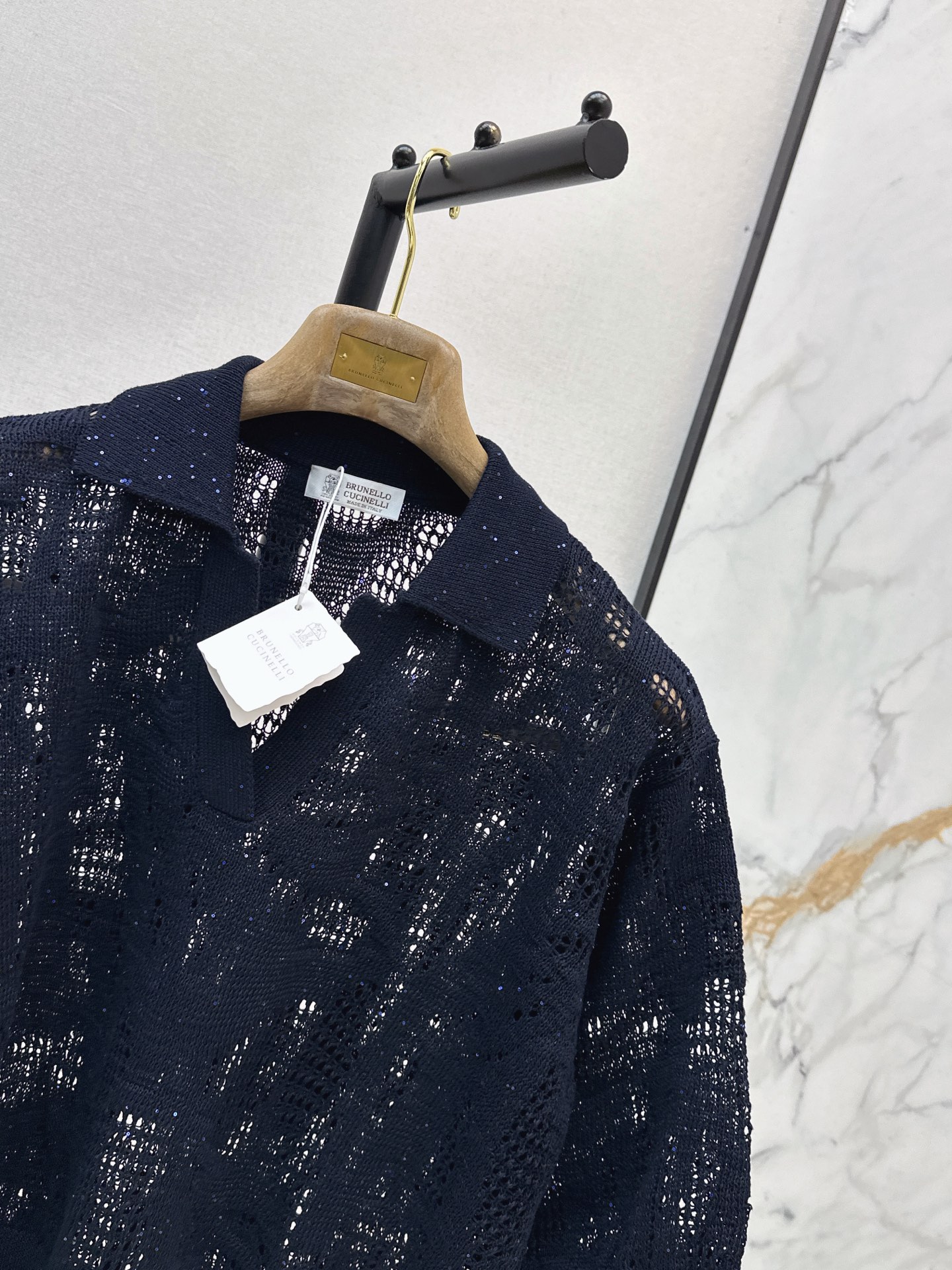 Brun 26ss hollow knitwear