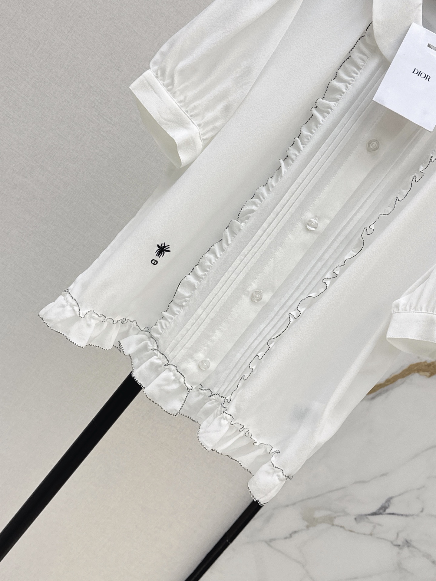 CD 26ss ruffle silk shirt
