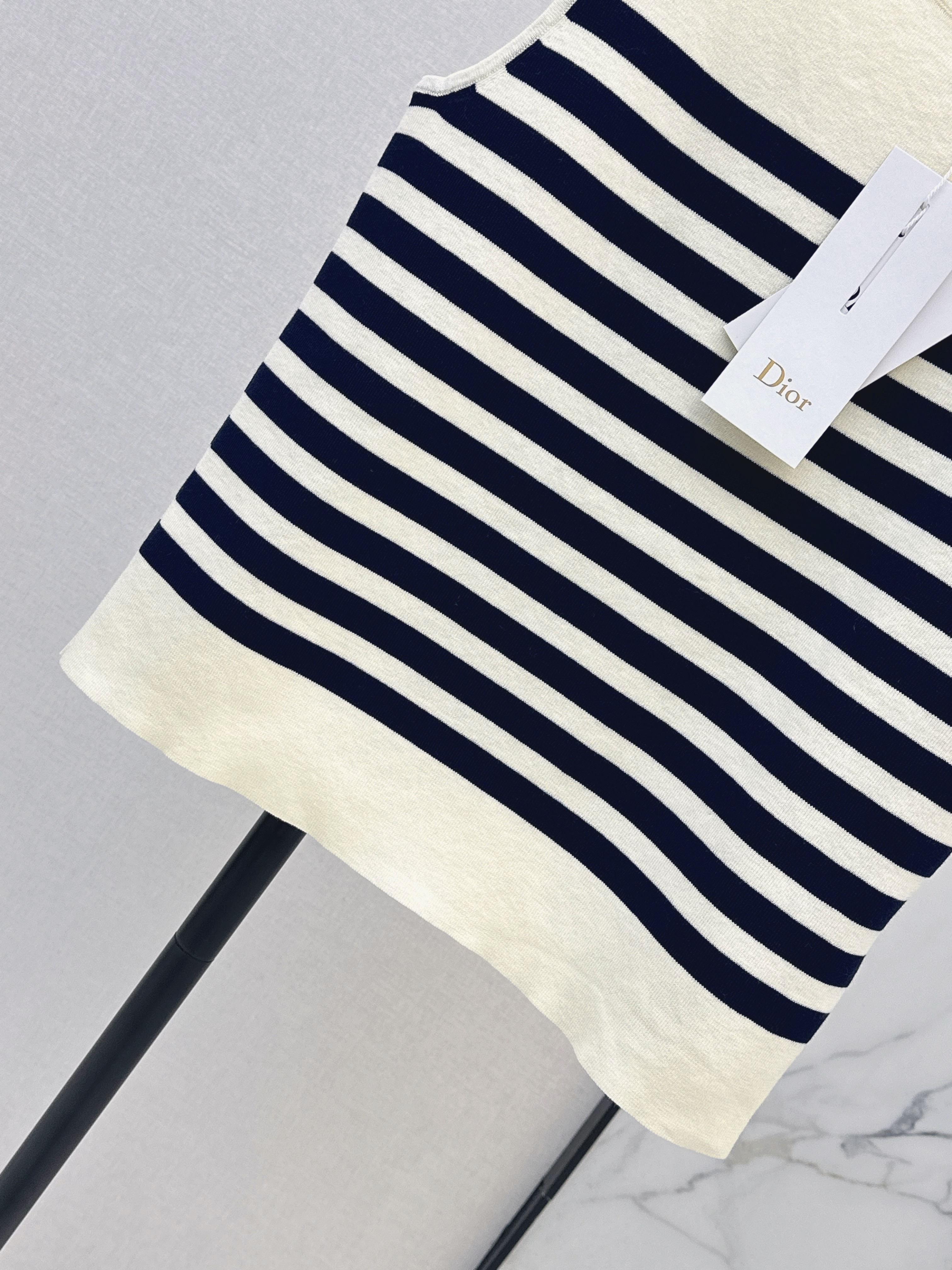 CD 26ss stripe sleeveless knitwear