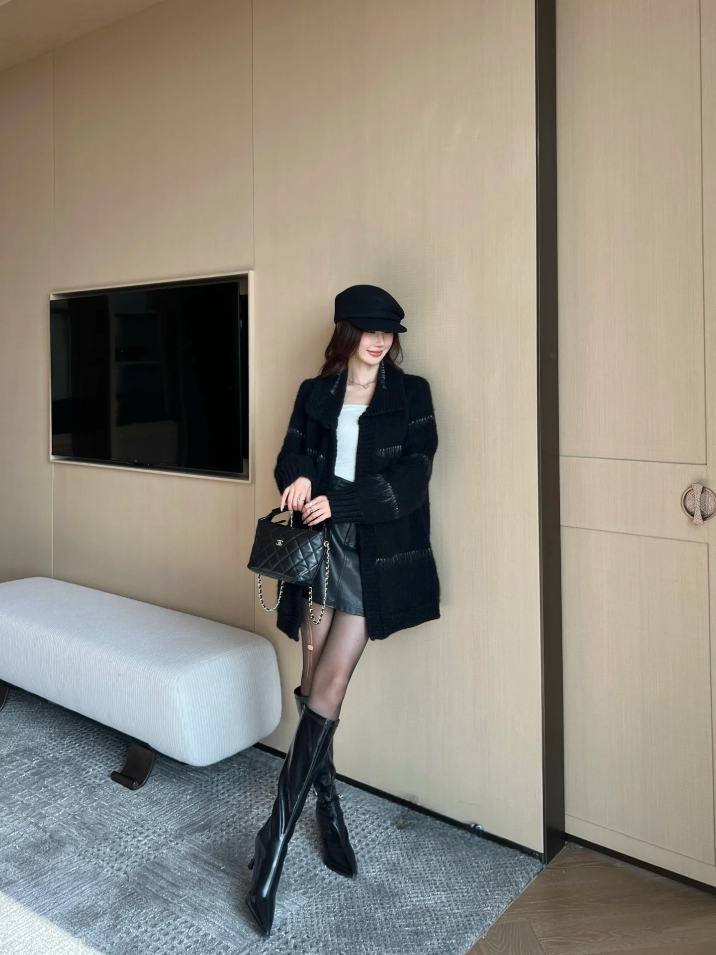 Chan 25fw belted cardigan