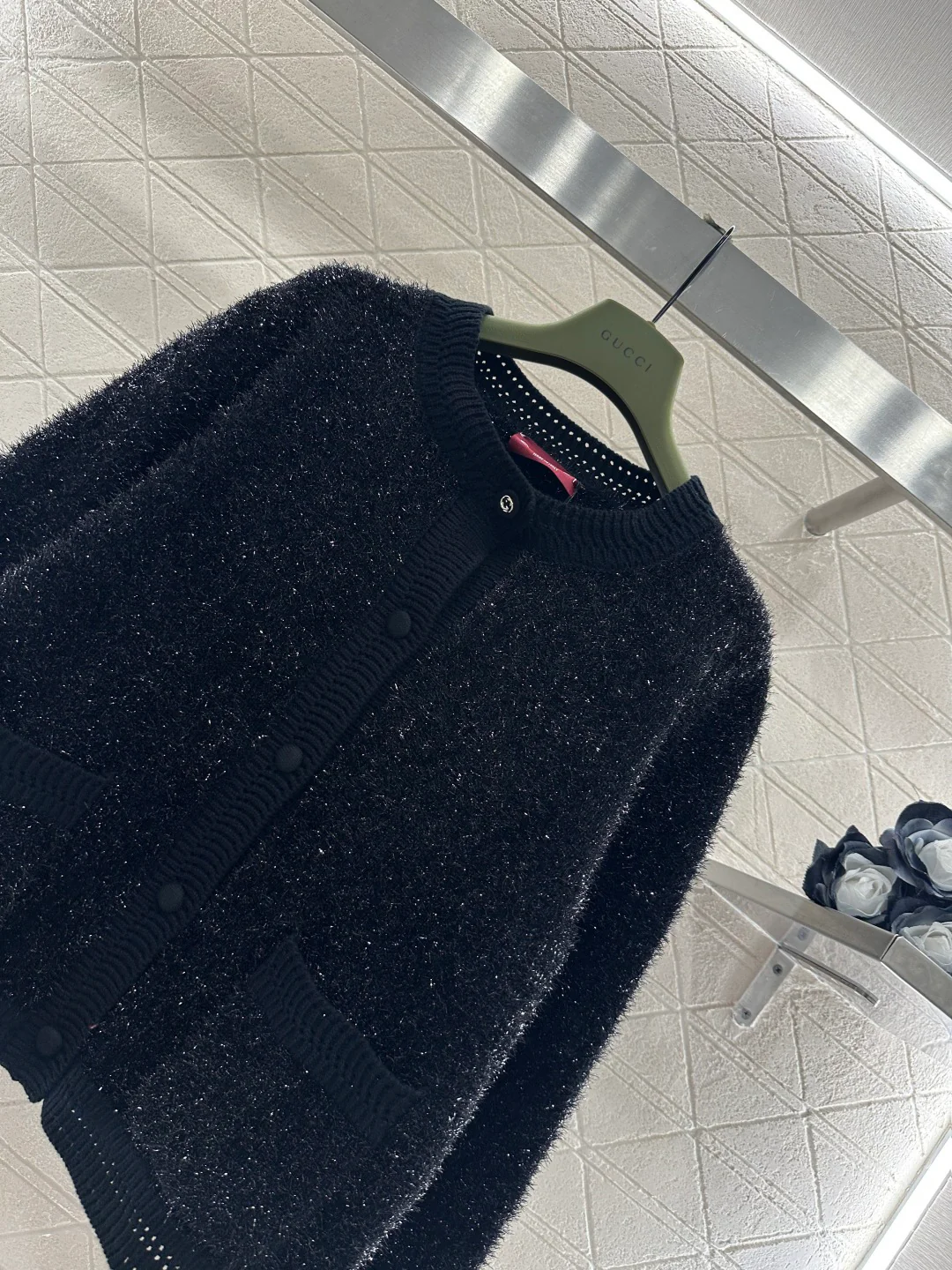 Gucc 26ss bling knit cardigan
