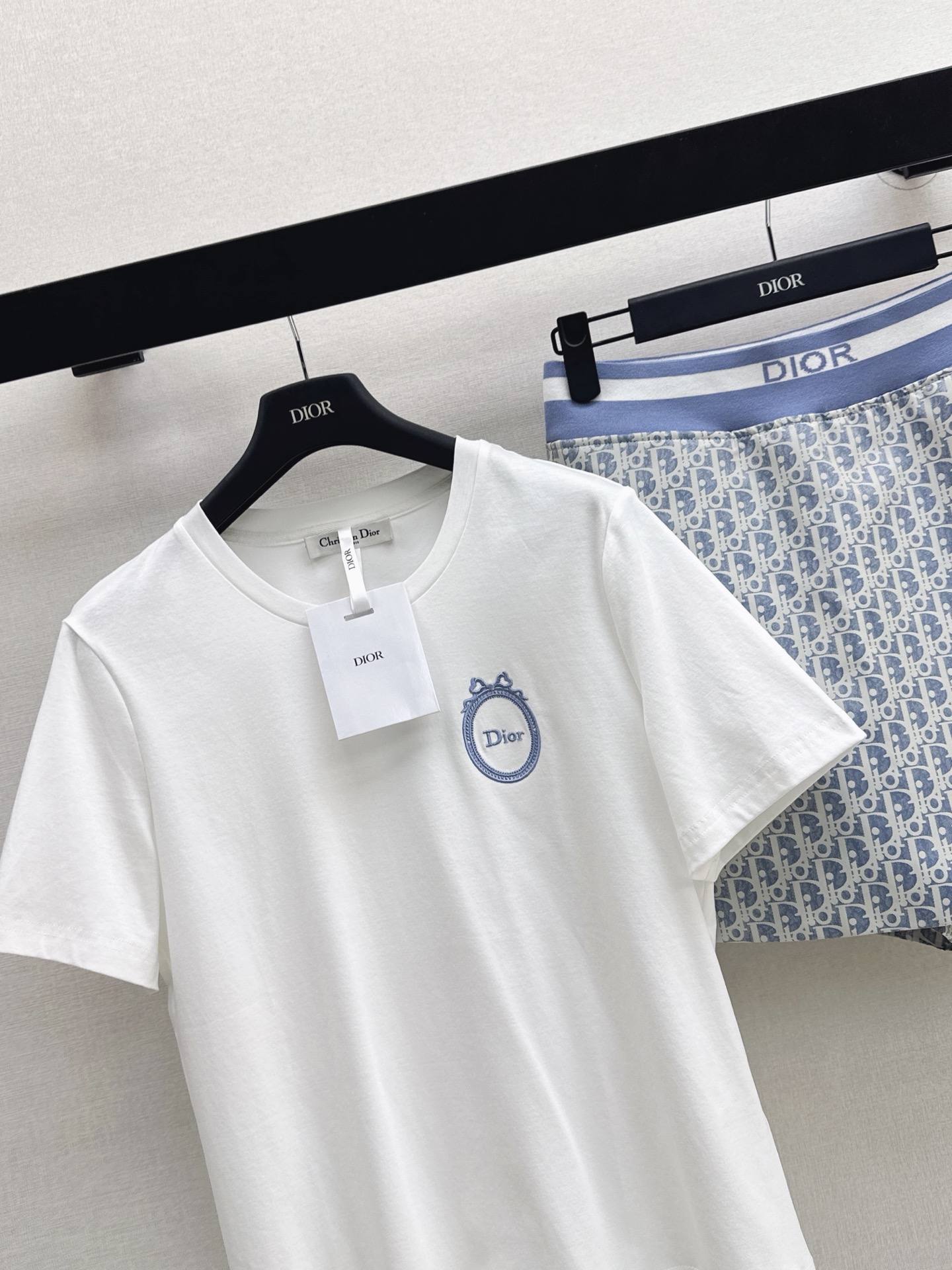 CD 26ss embroidery t-shirt print skirt set