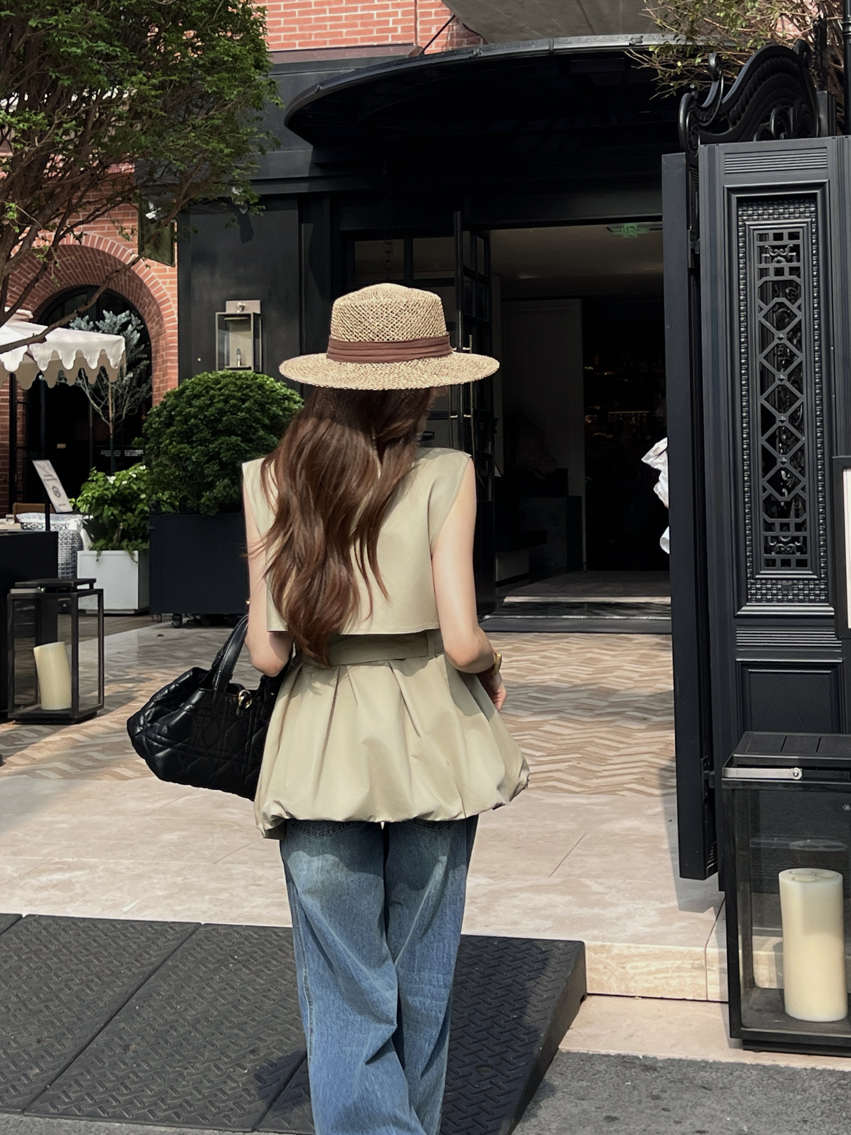 CD 26ss sleeveless belted trench vest